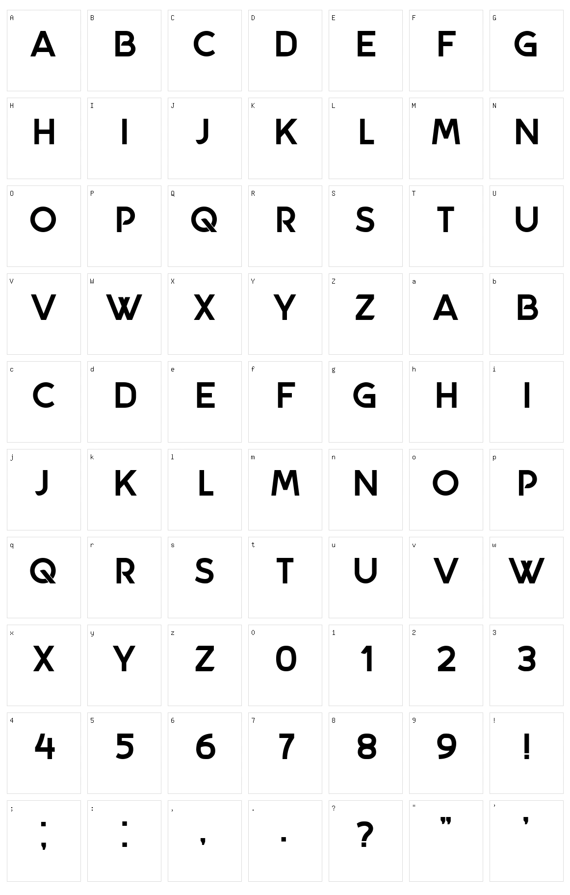 Brown Character Set