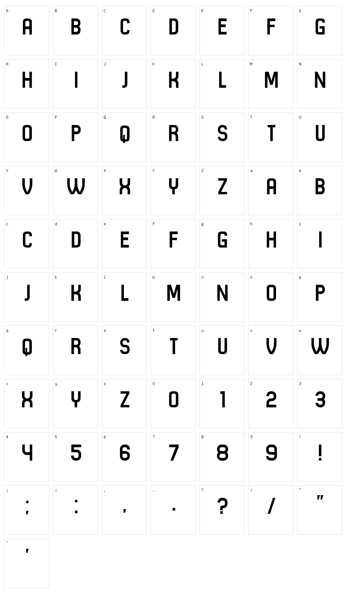 Browning Character Set
