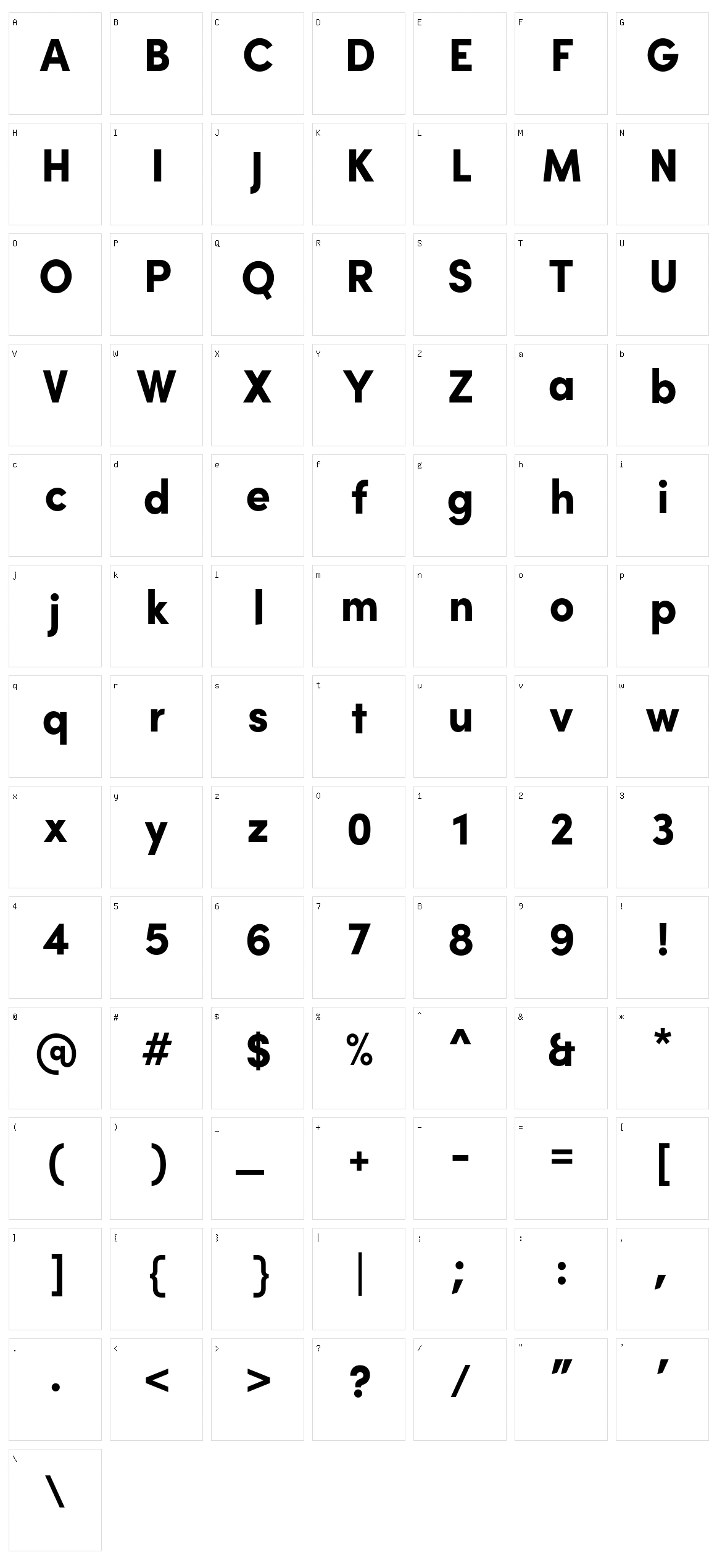 Brutel Character Set
