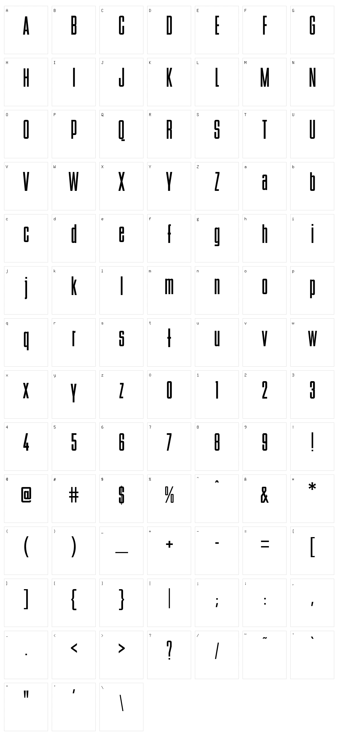 BStyle Character Set