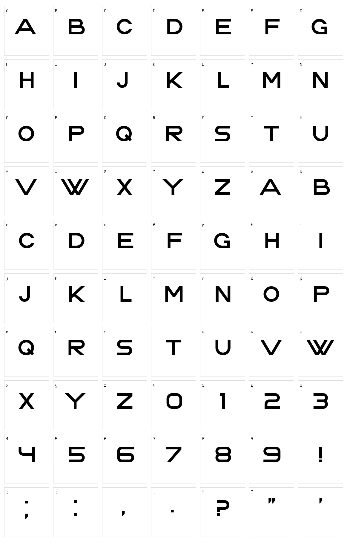Buda Character Set
