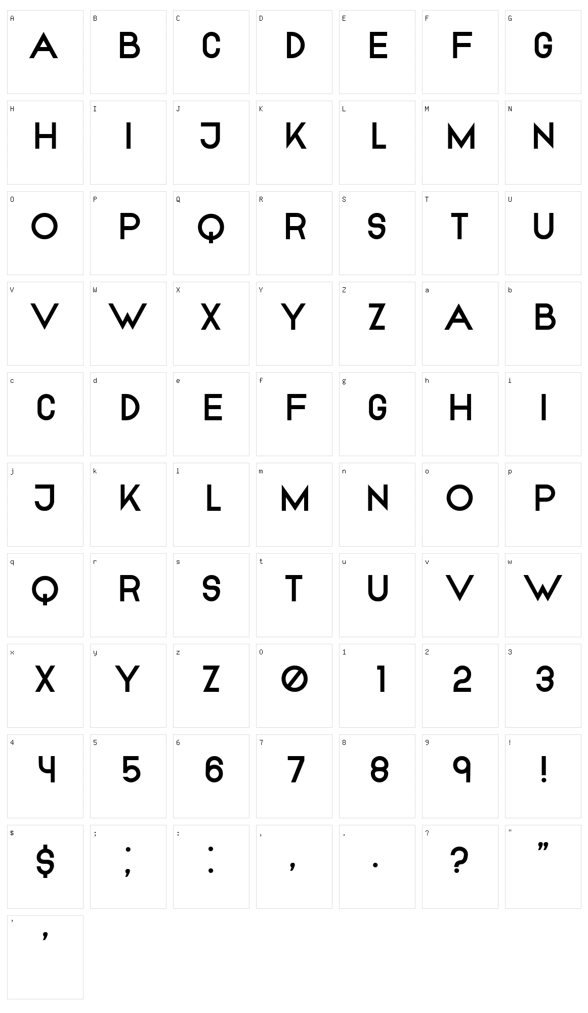 Bureau Character Set
