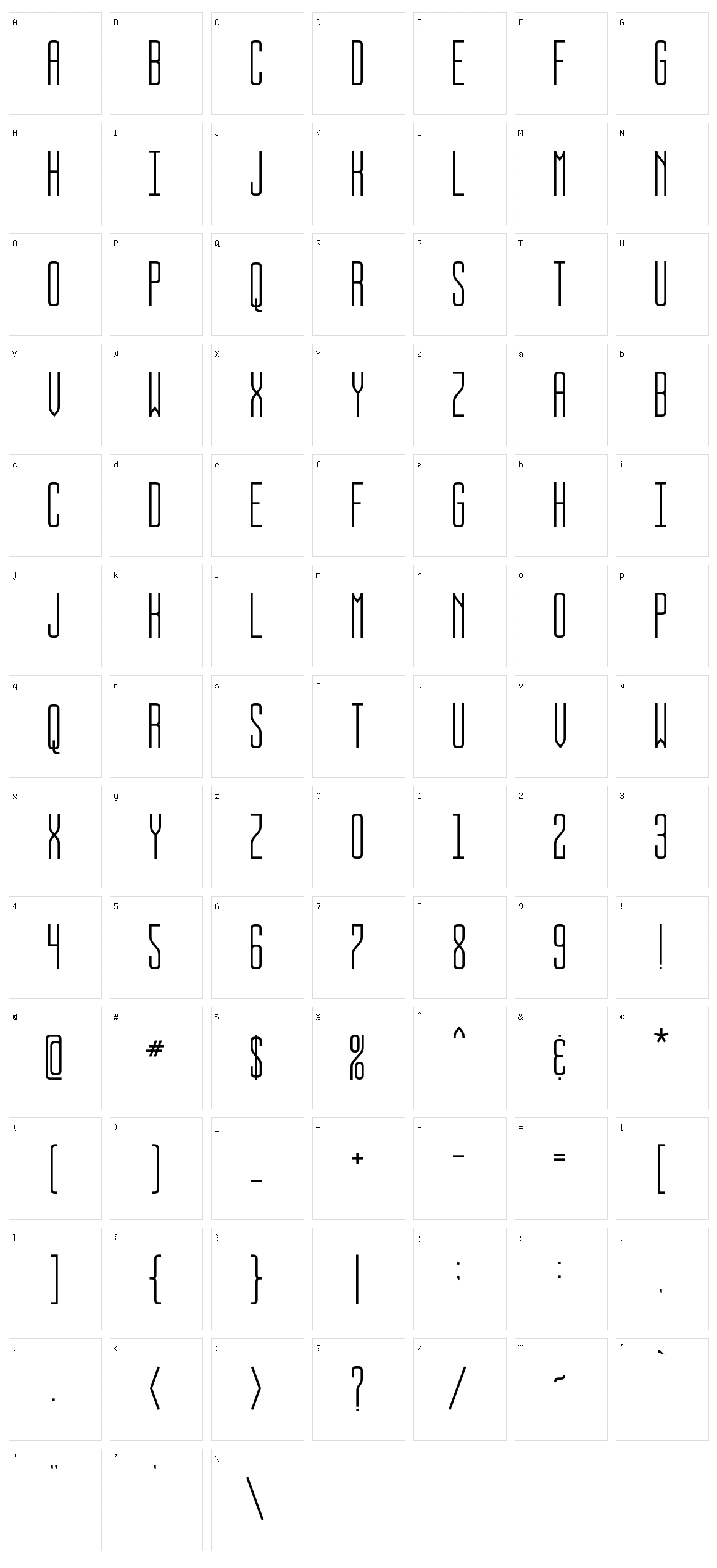 Bus Stop Character Set
