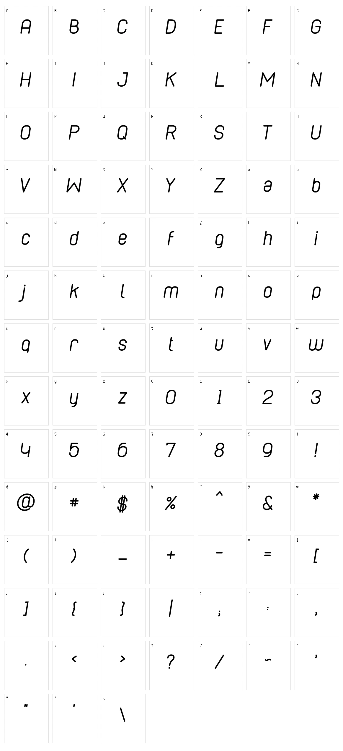 Cabo Rounded Character Set