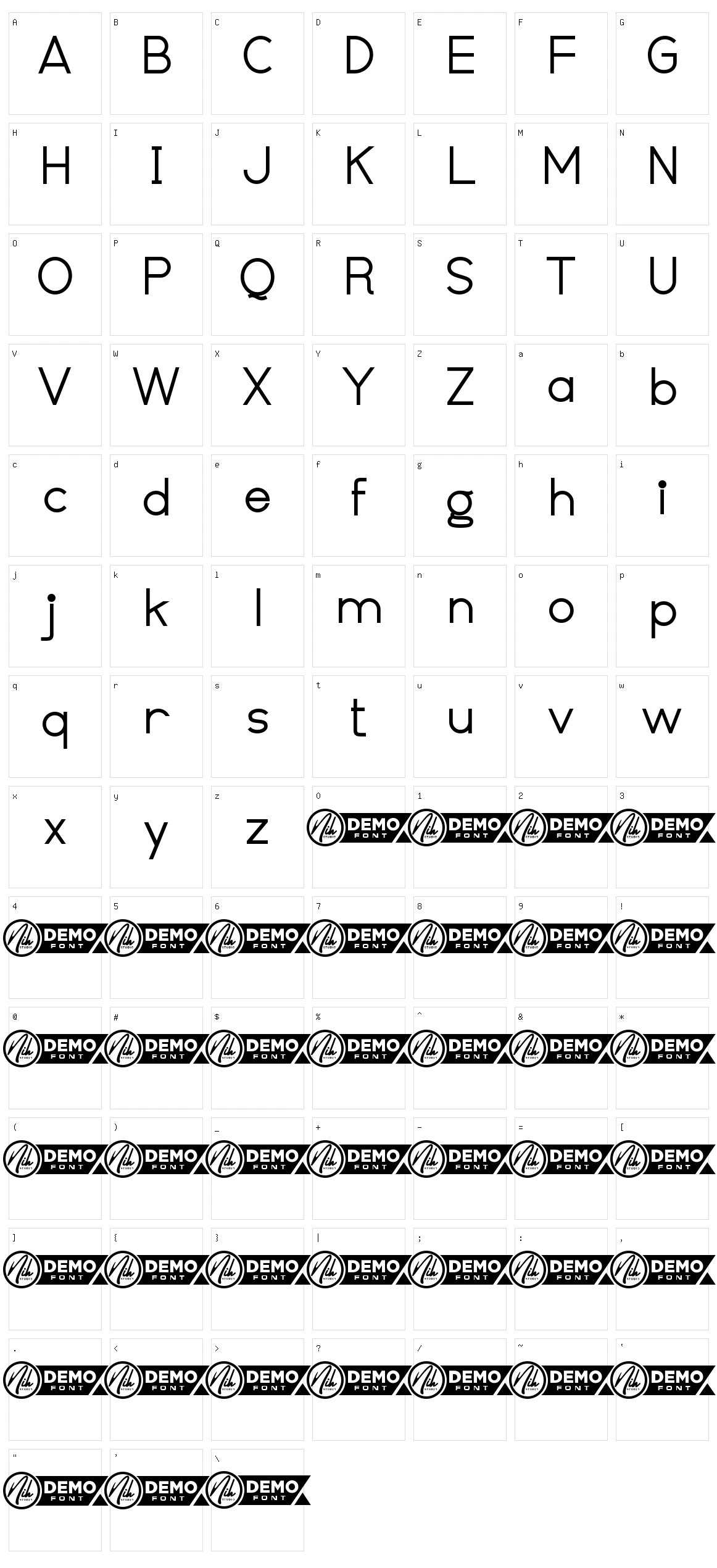 Cabriole Character Set