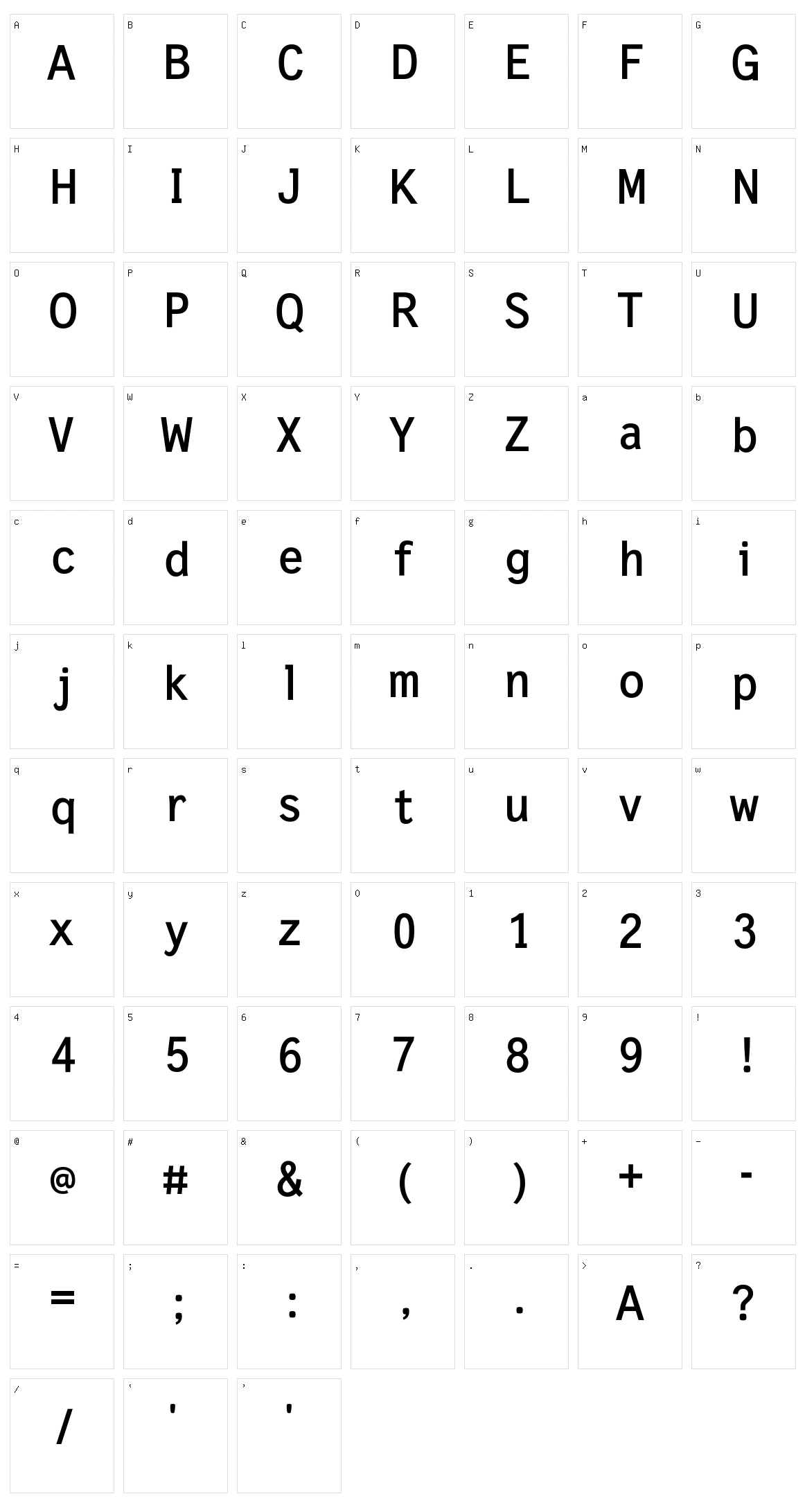 Calculative Character Set
