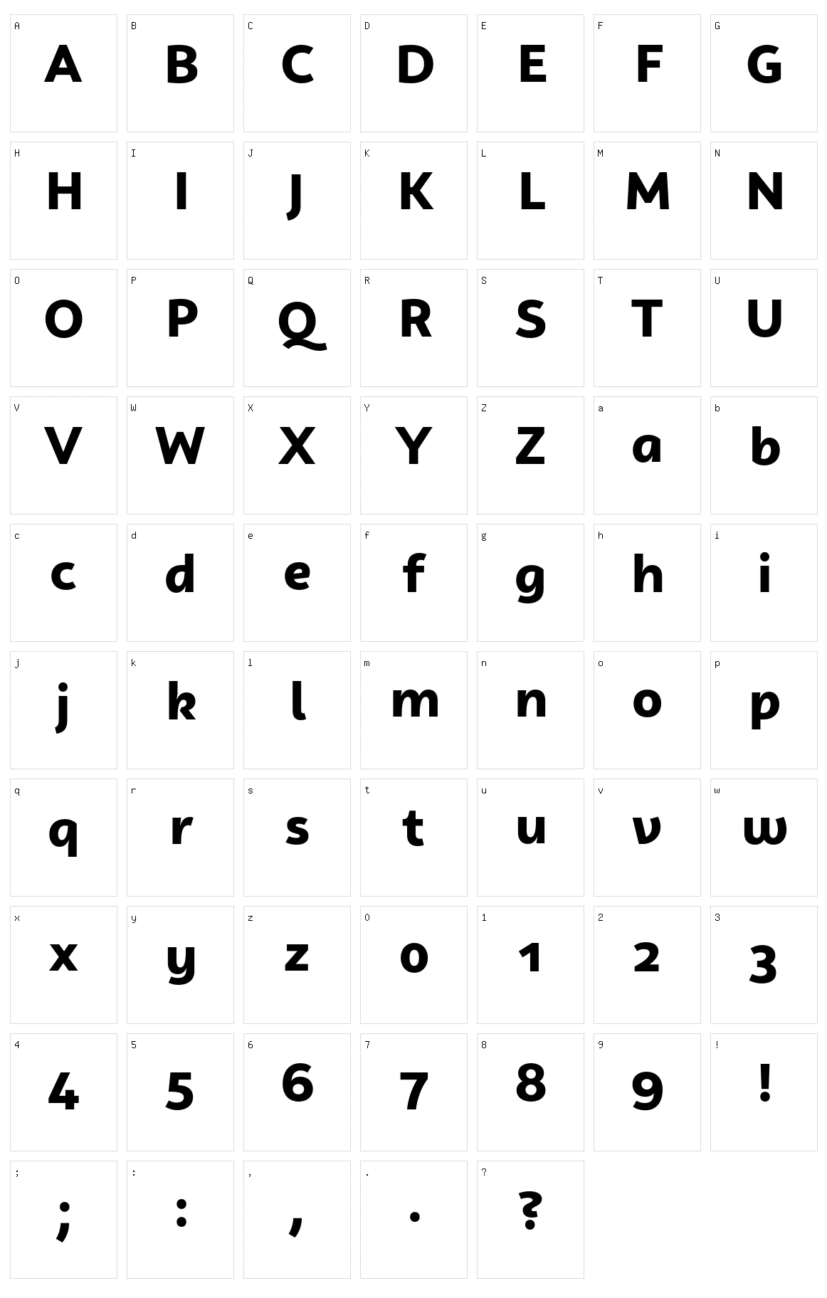 Campuni Character Set