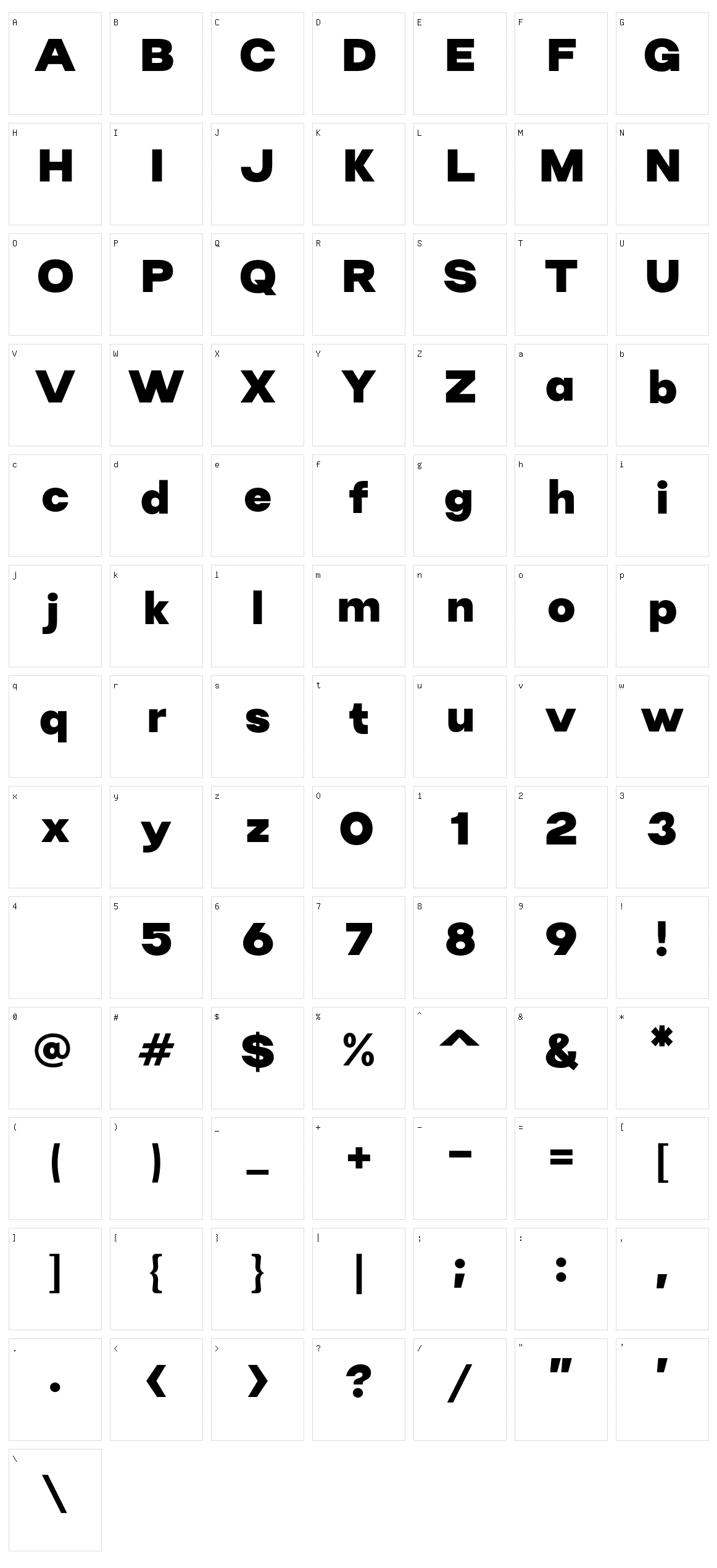 Candu Character Set