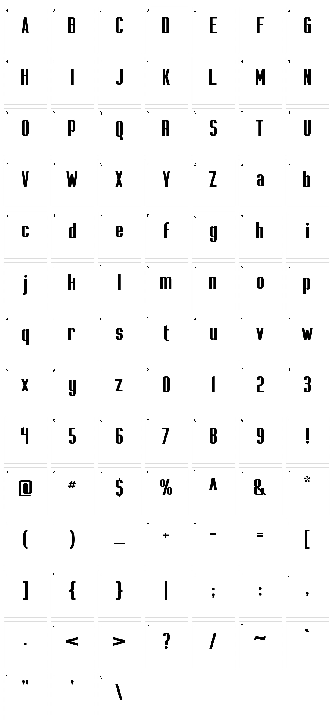 Capicola Sansish Character Set