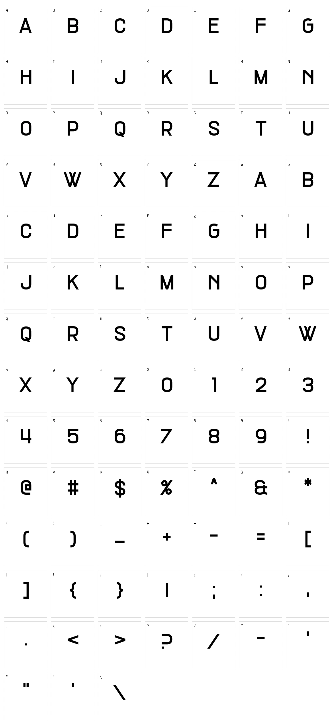 Car Lock Character Set