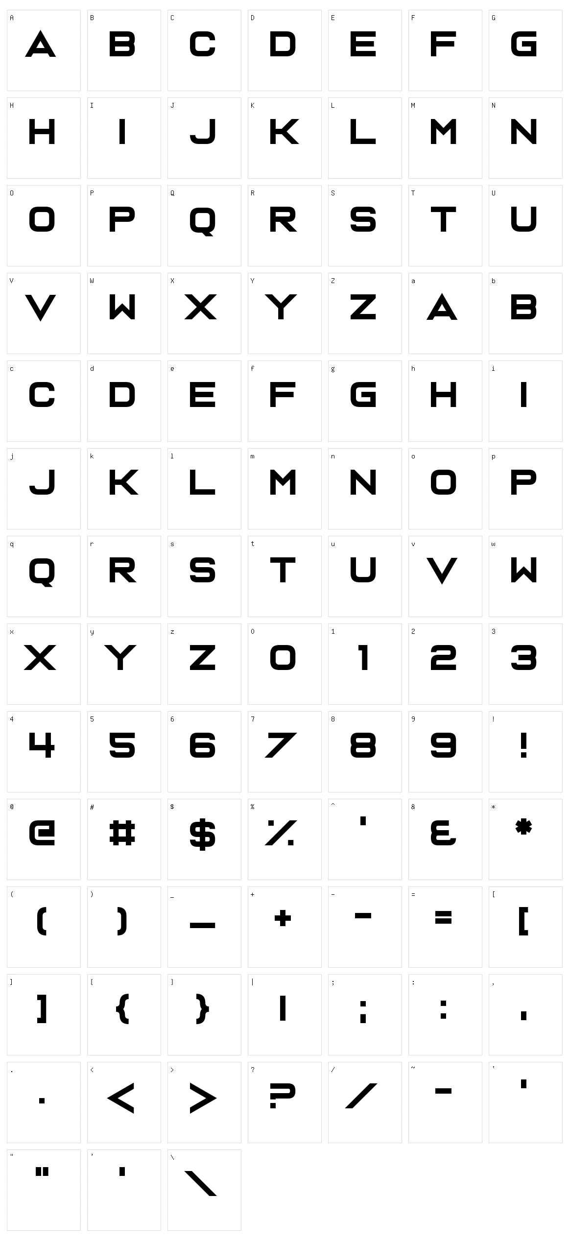 Casanova Scotia Character Set
