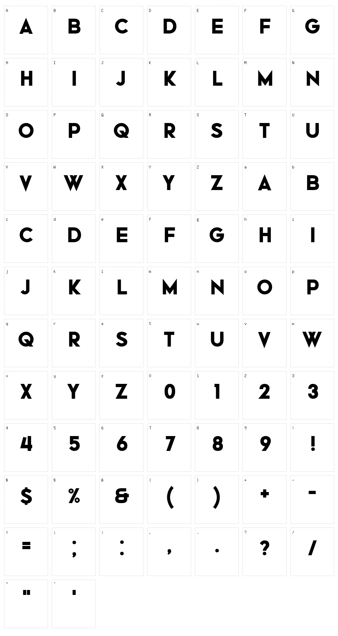 Catamaran Character Set