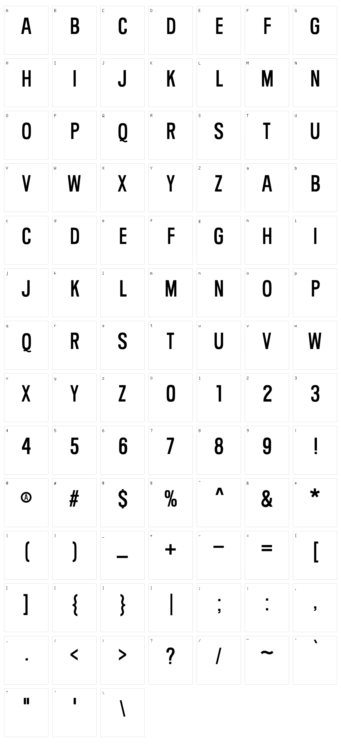 Caver Pitalsal Character Set
