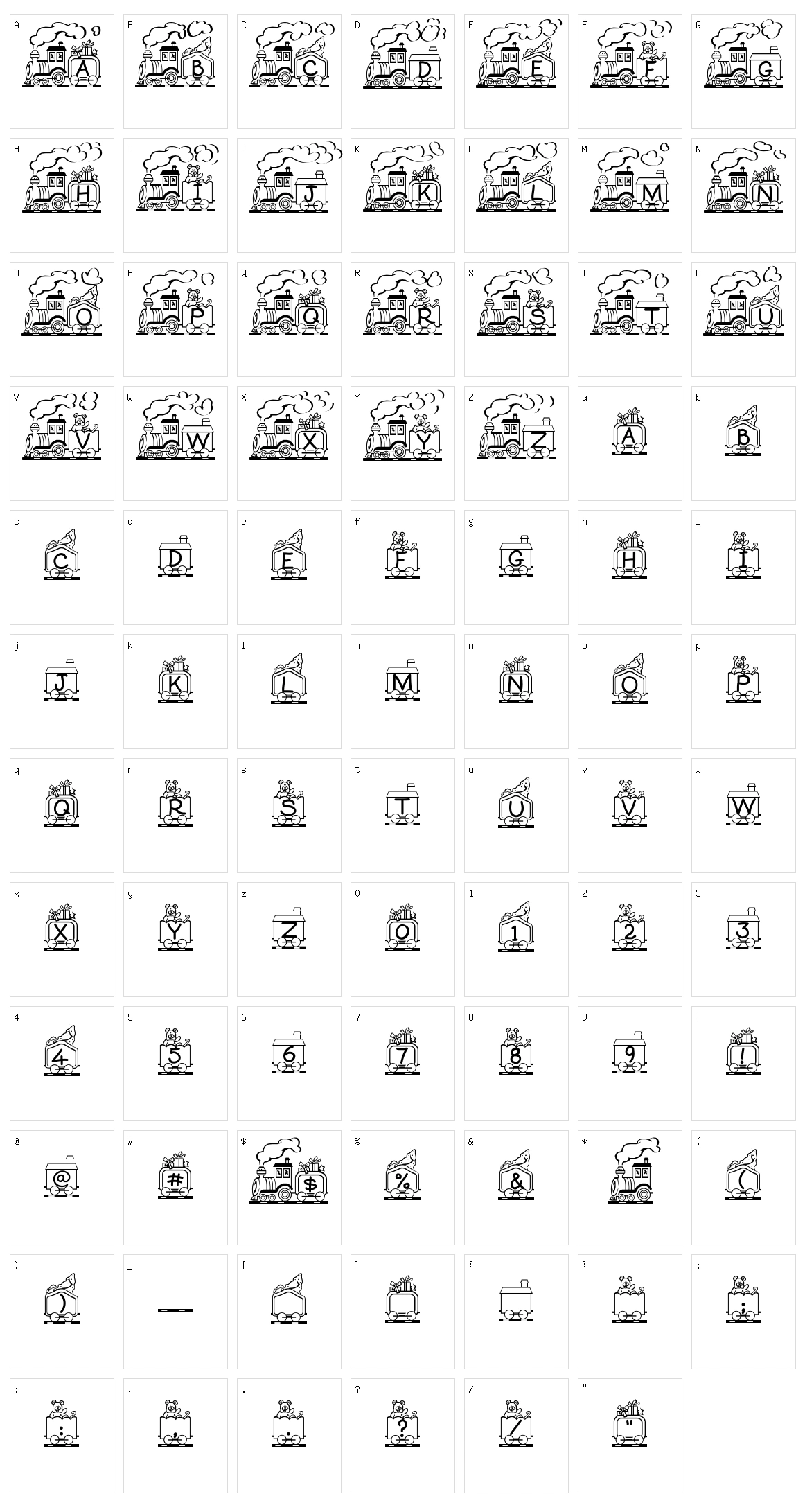 Toy Train Character Set