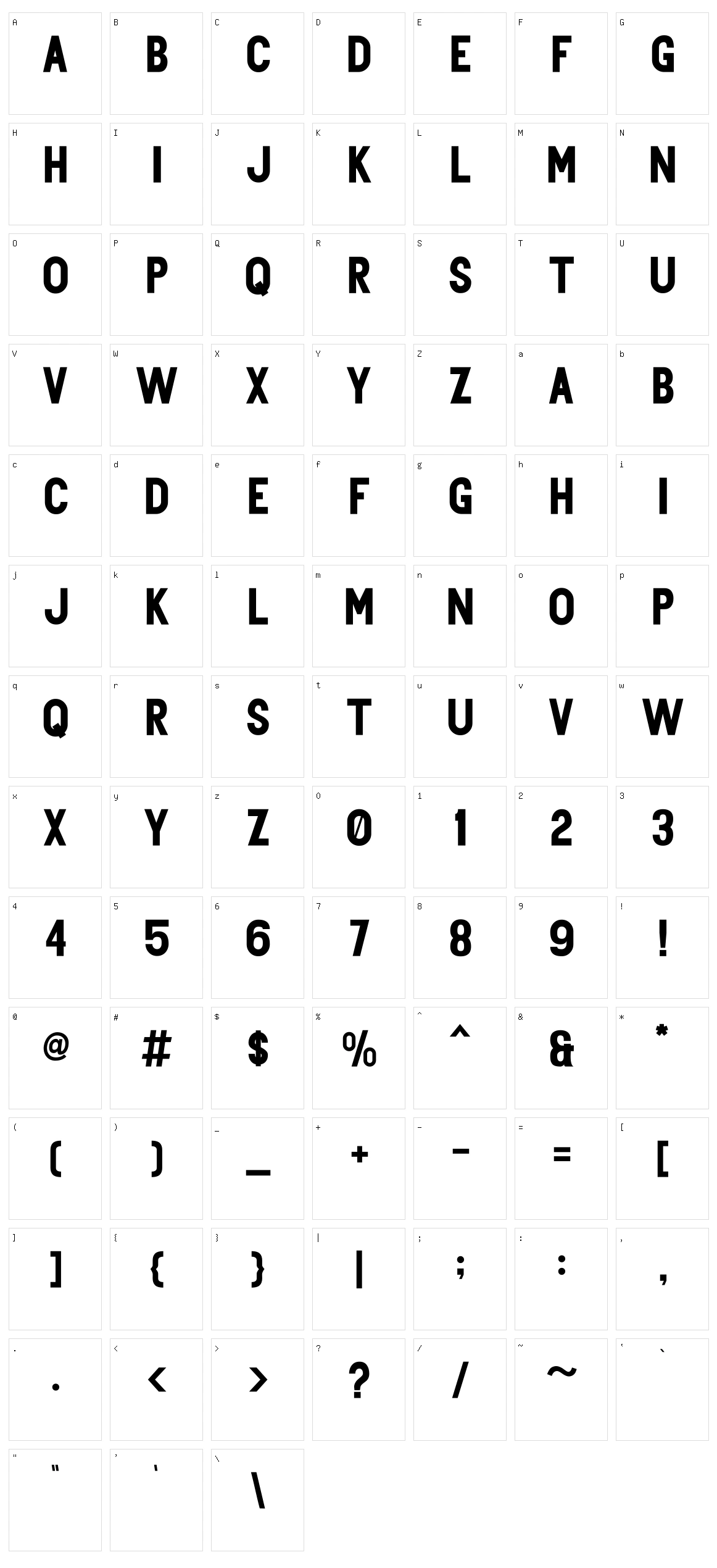 Centie Character Set