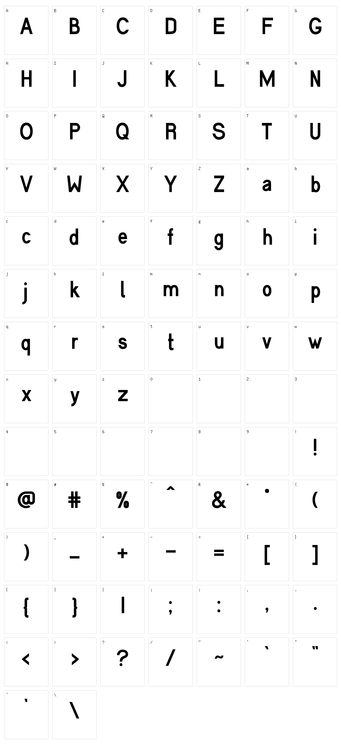 Cerbetica Character Set