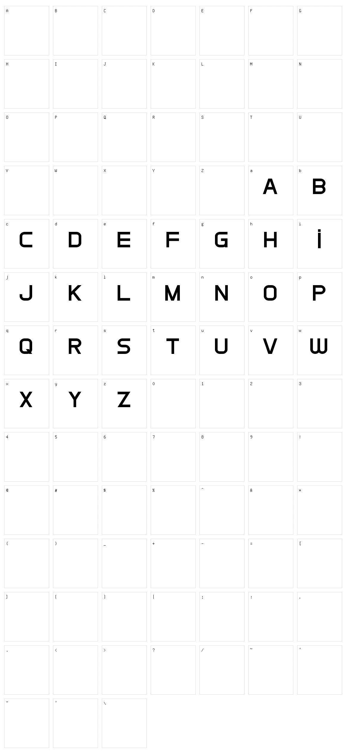Cerena Character Set