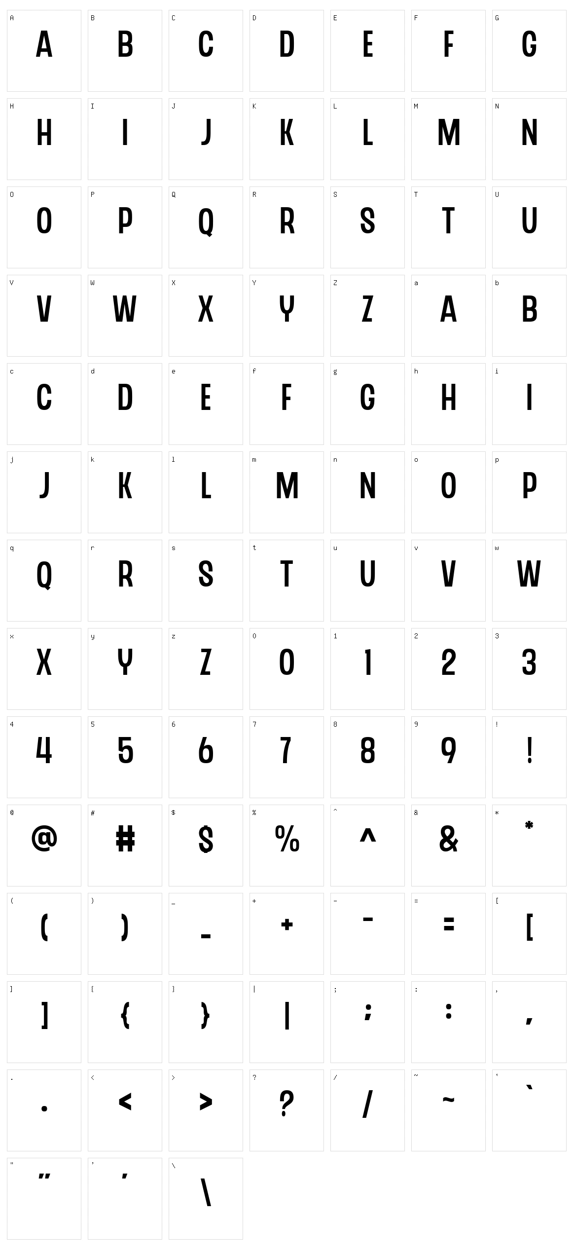 Chedros Character Set