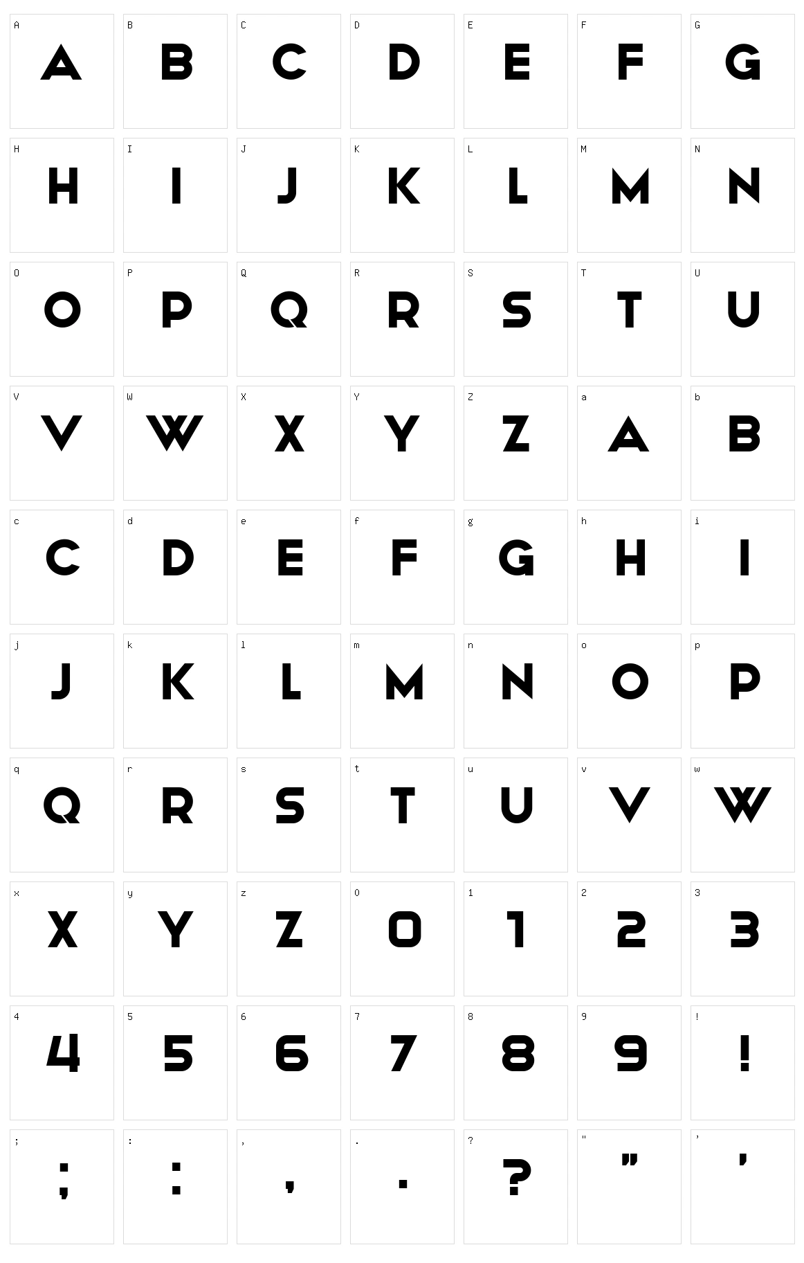 Chewer Character Set