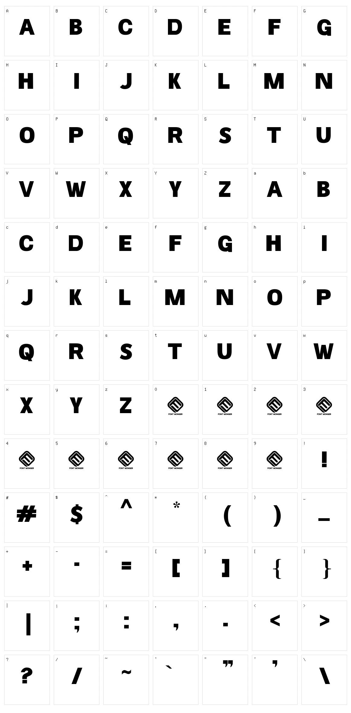 Chicago Police Character Set
