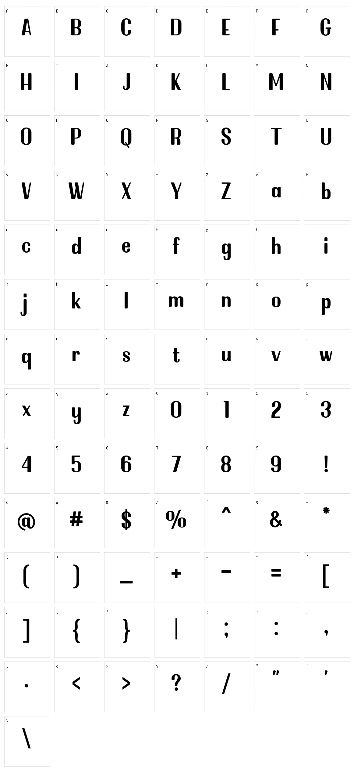 Chiladepia Character Set