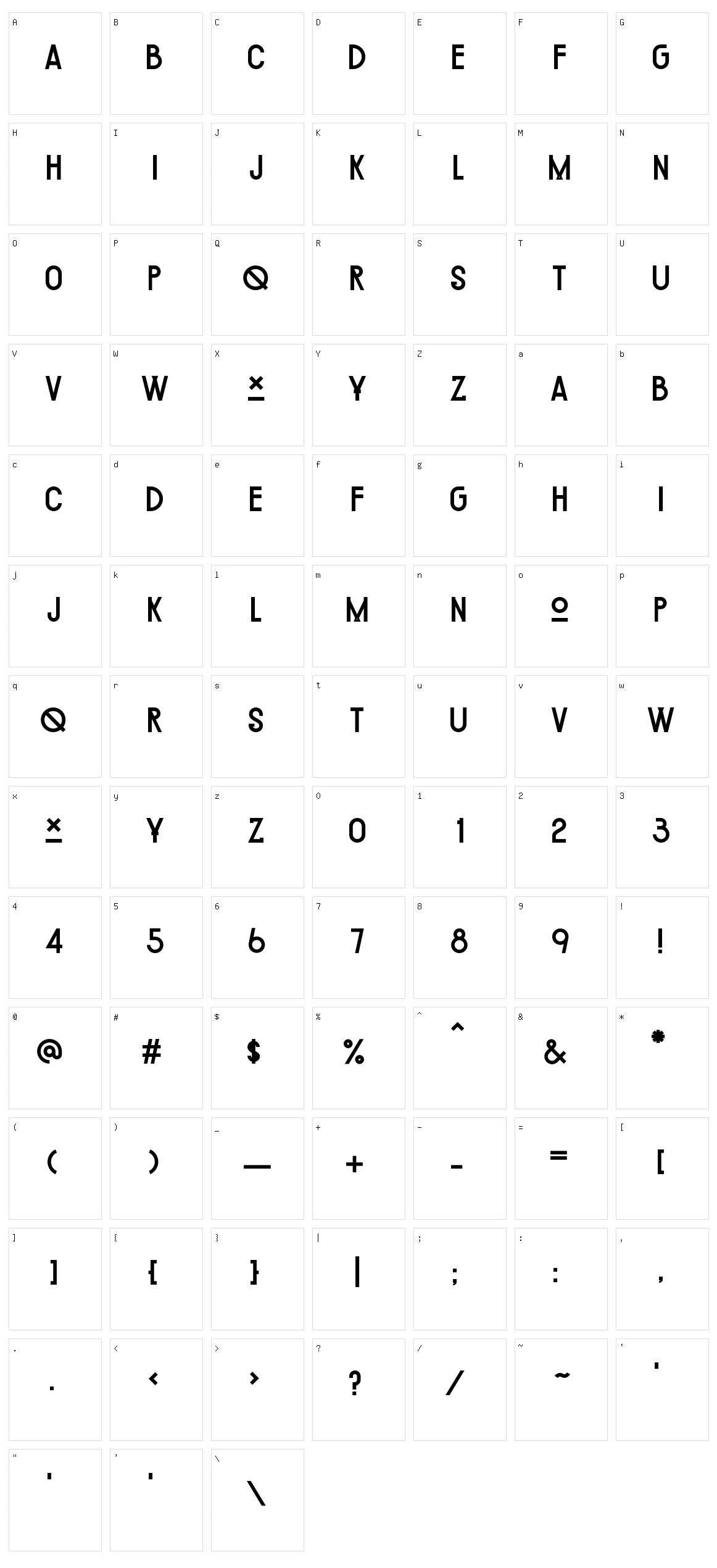 Chipotle Character Set