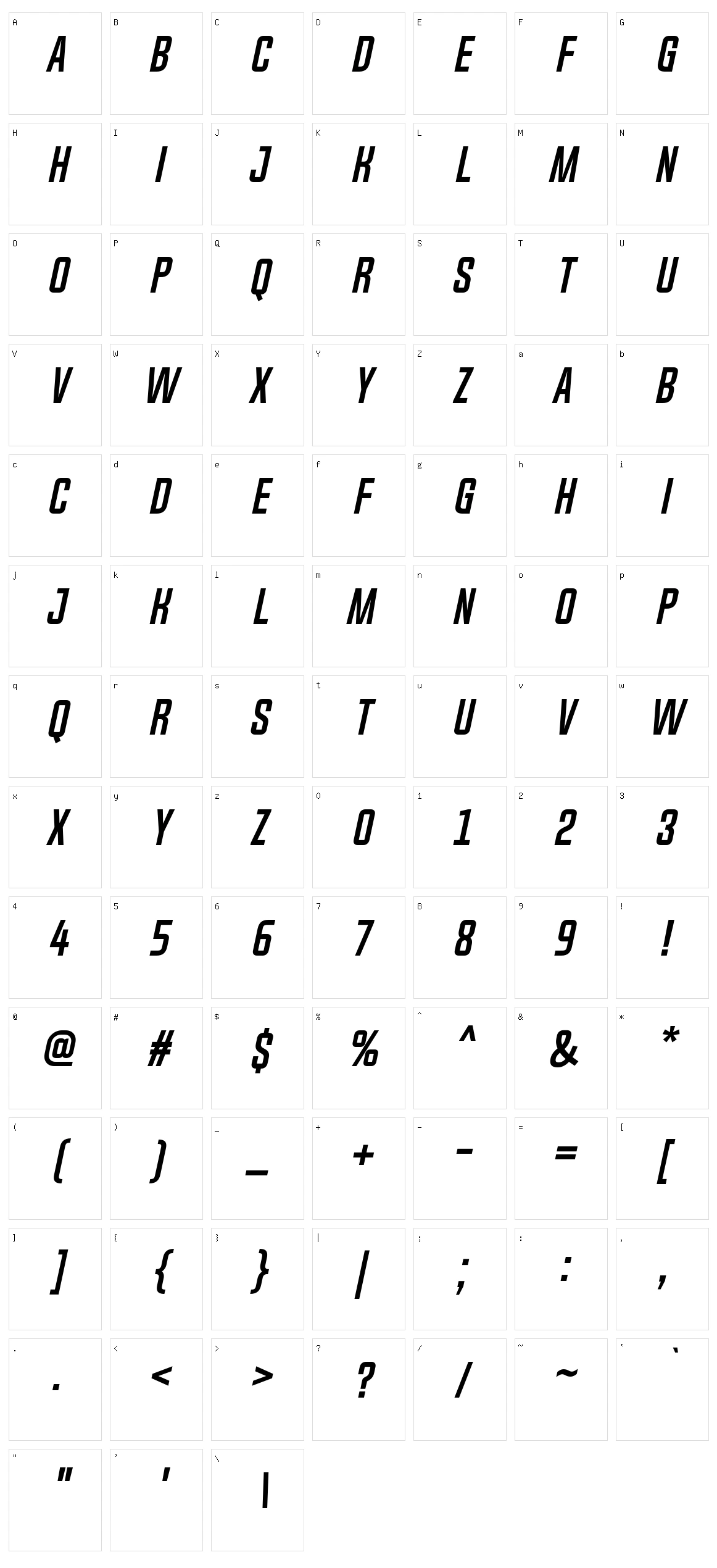 Chosence Character Set