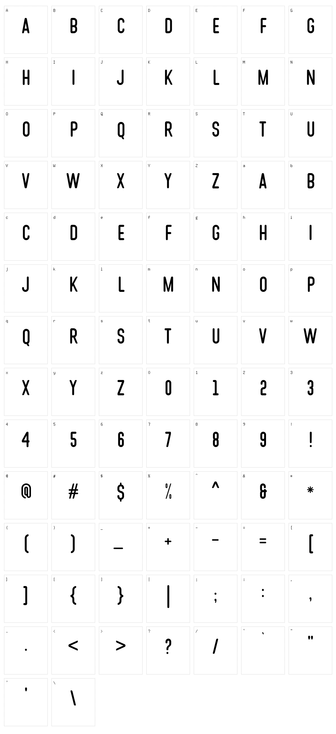 Chuterolk Character Set