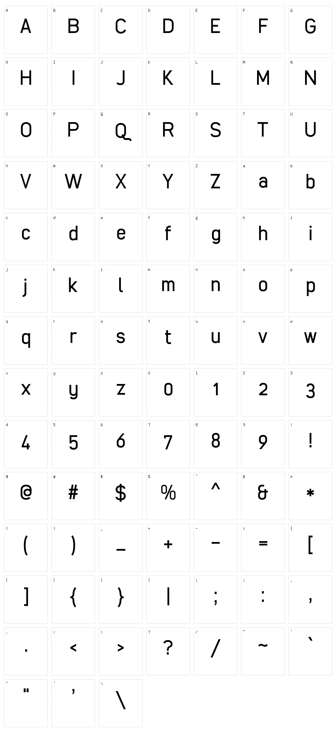 Cibreo Character Set