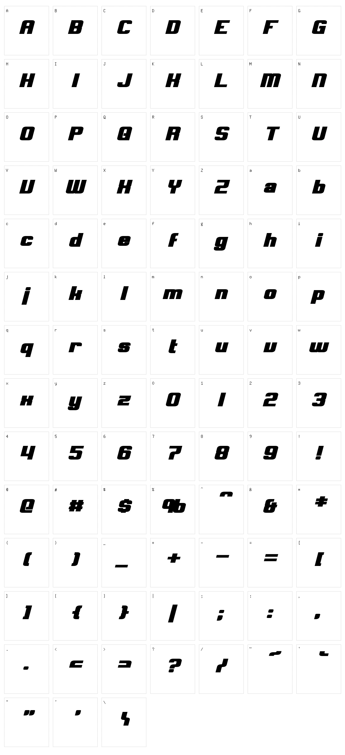 Clark Character Set
