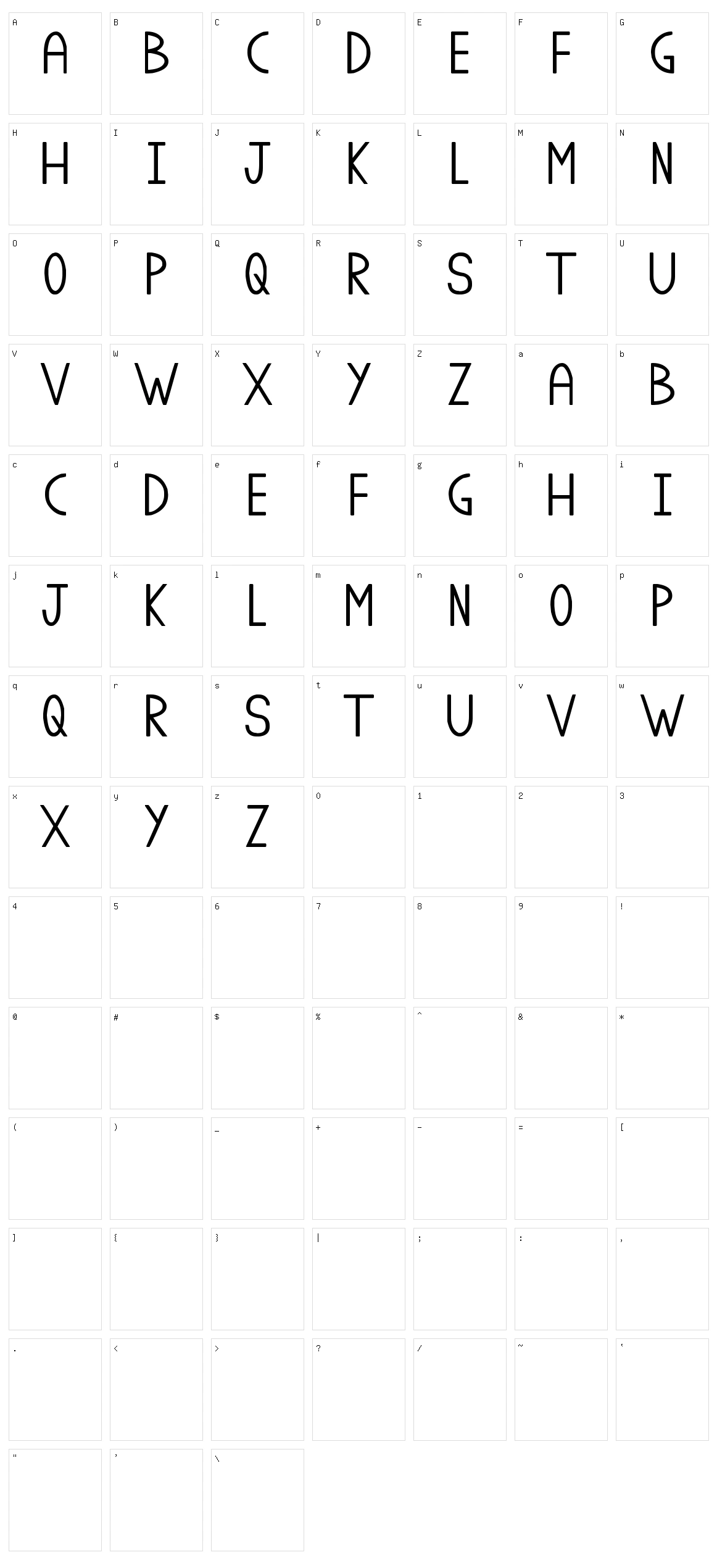 Class A Character Set