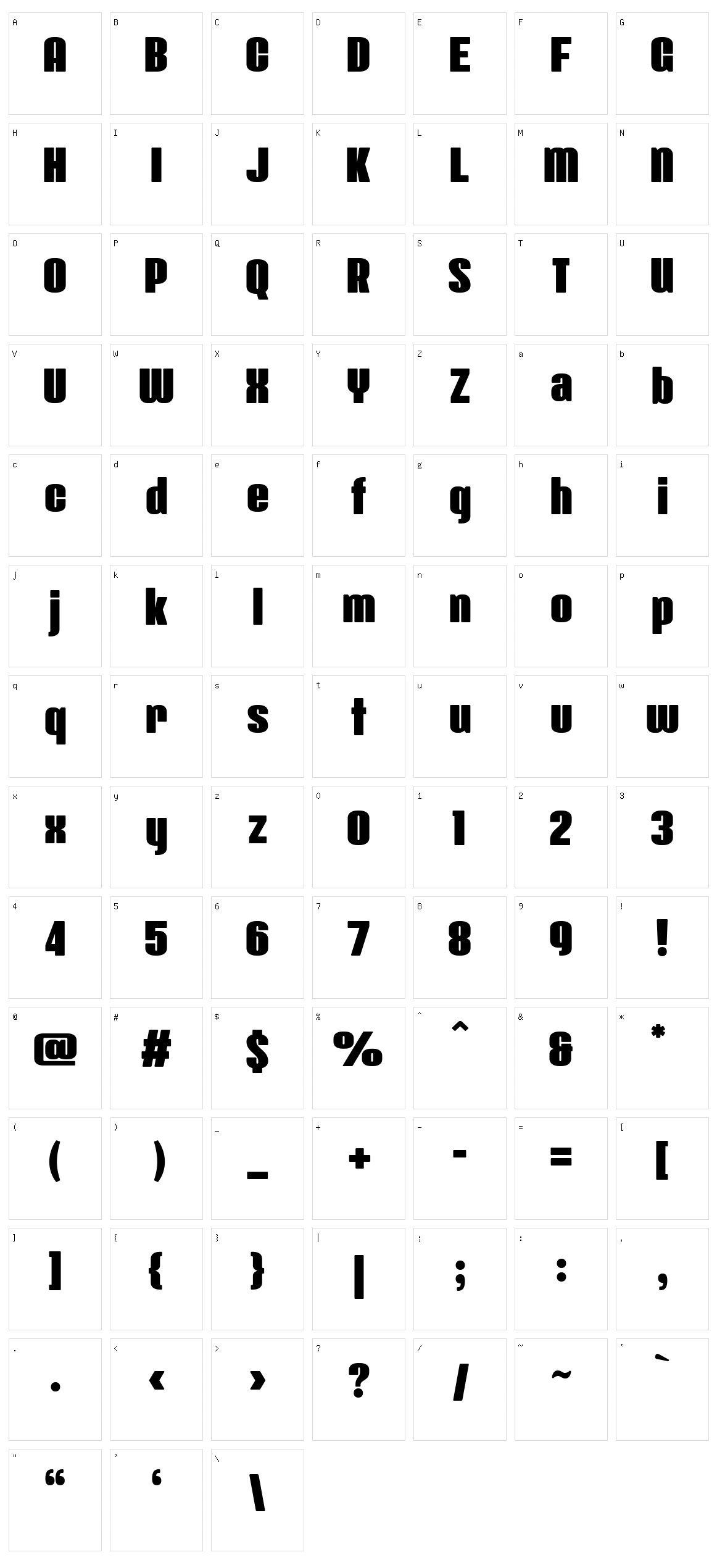 Class-357 Character Set