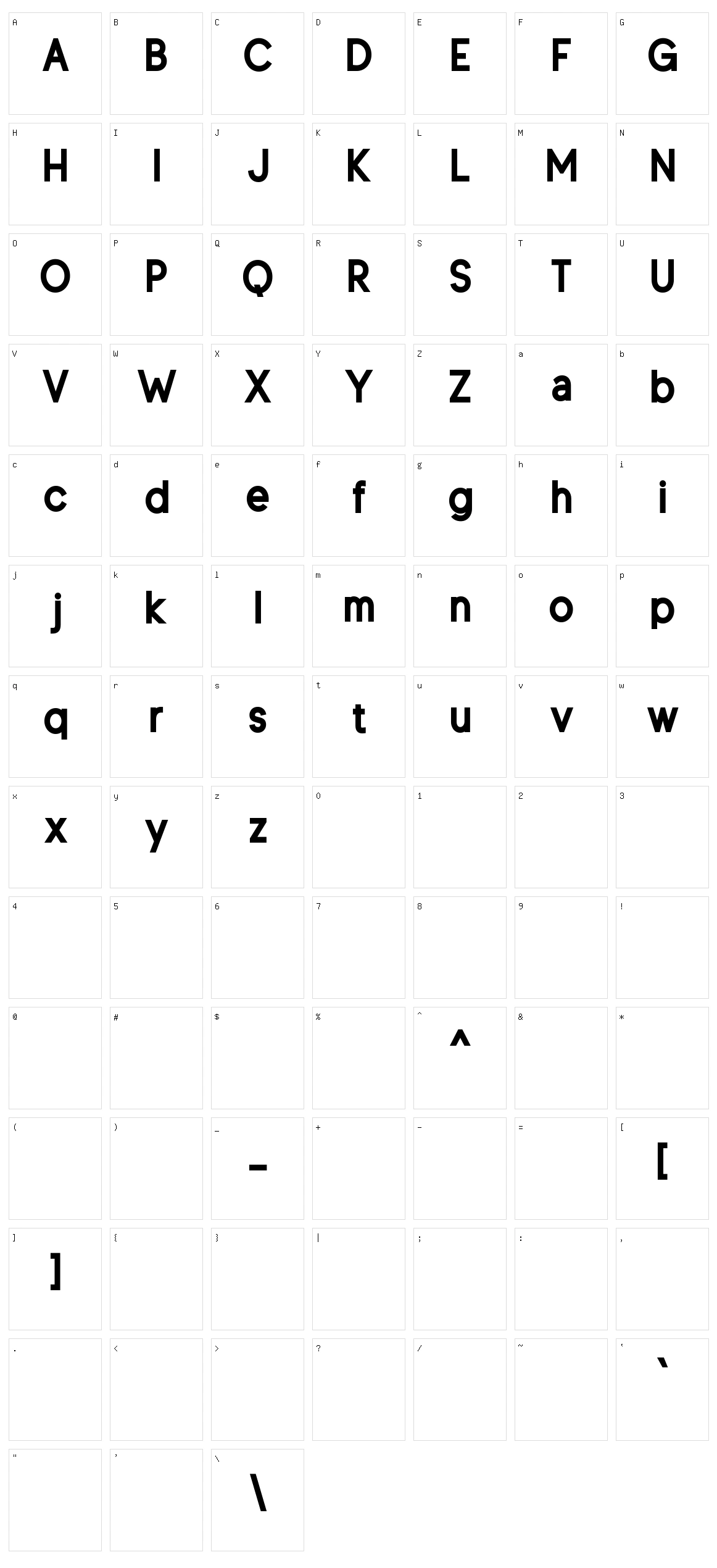 Clausentum Character Set