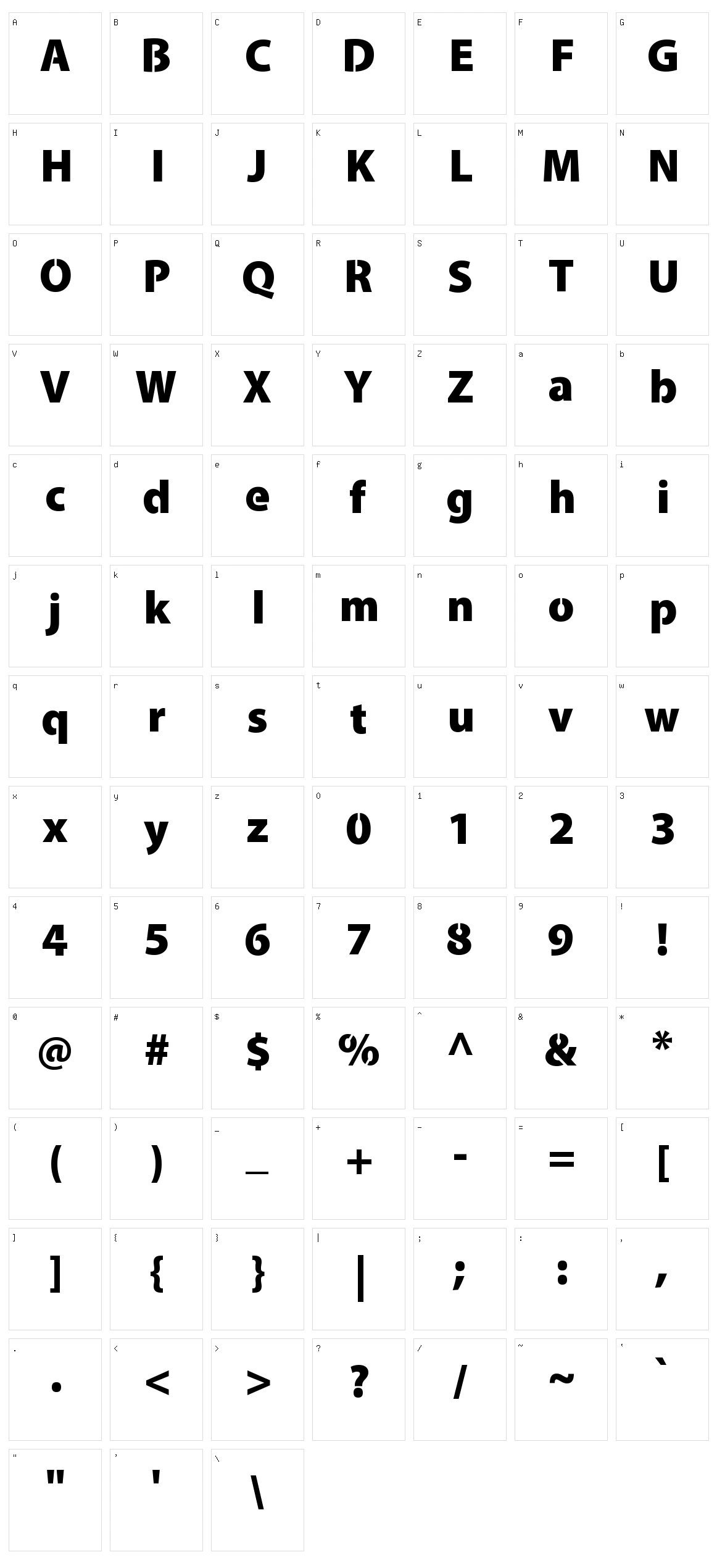 Cleanvertising Character Set