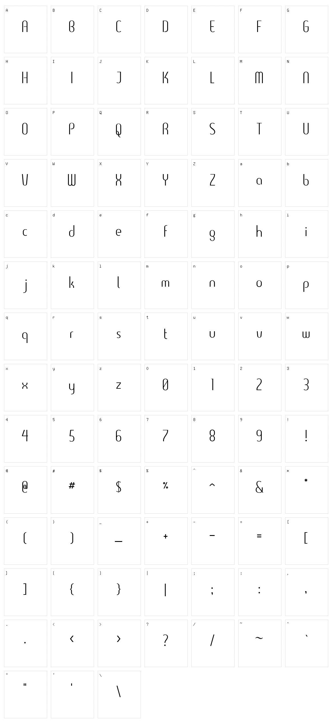 Clearlight Character Set