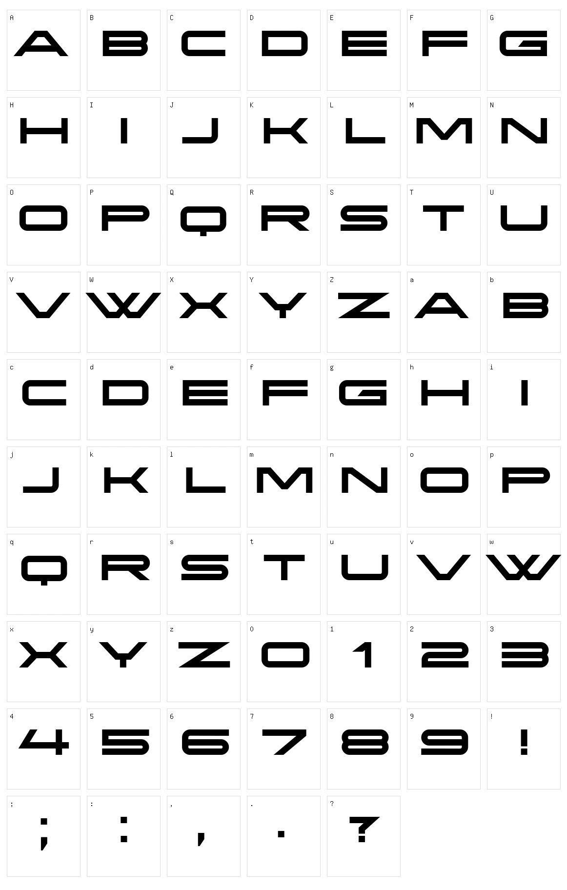 Clot Character Set