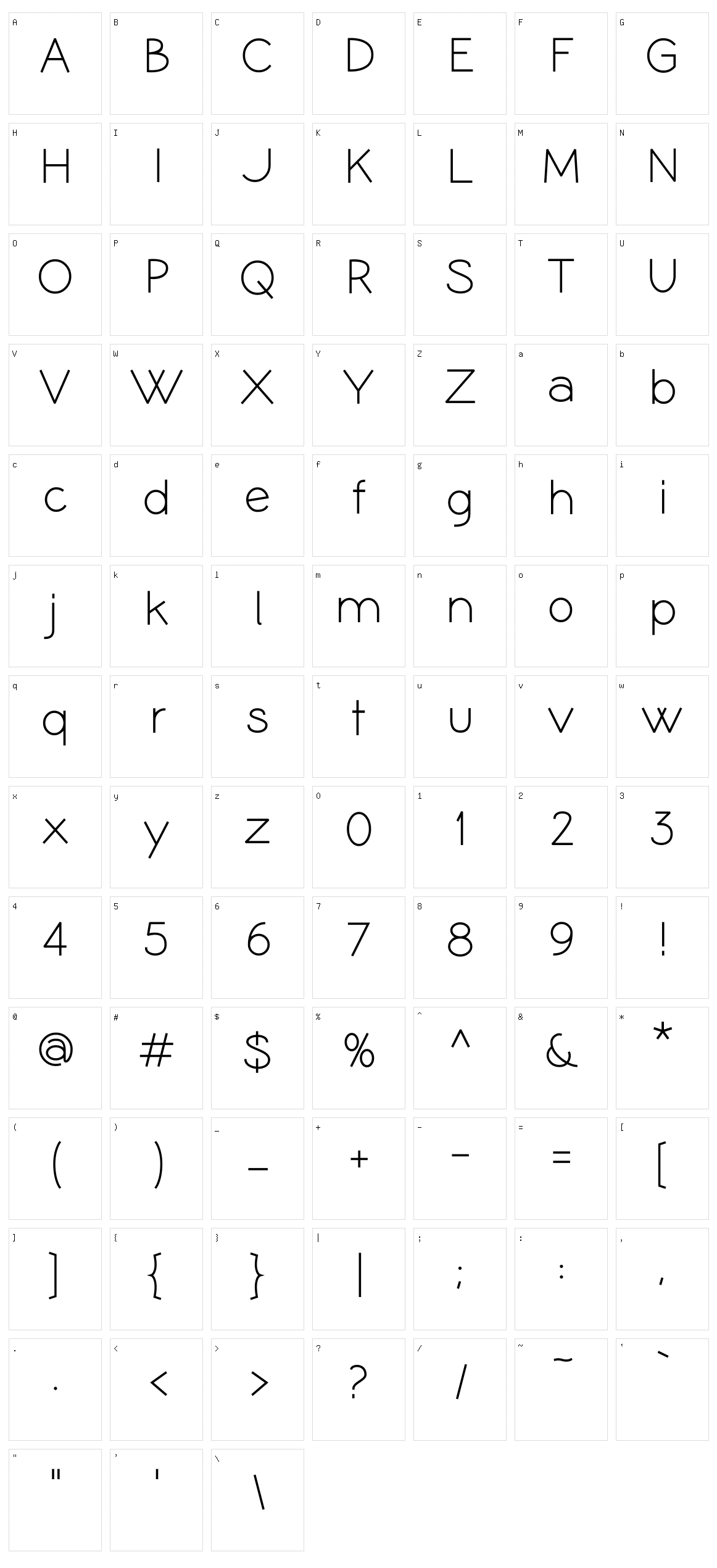 Coamei Character Set