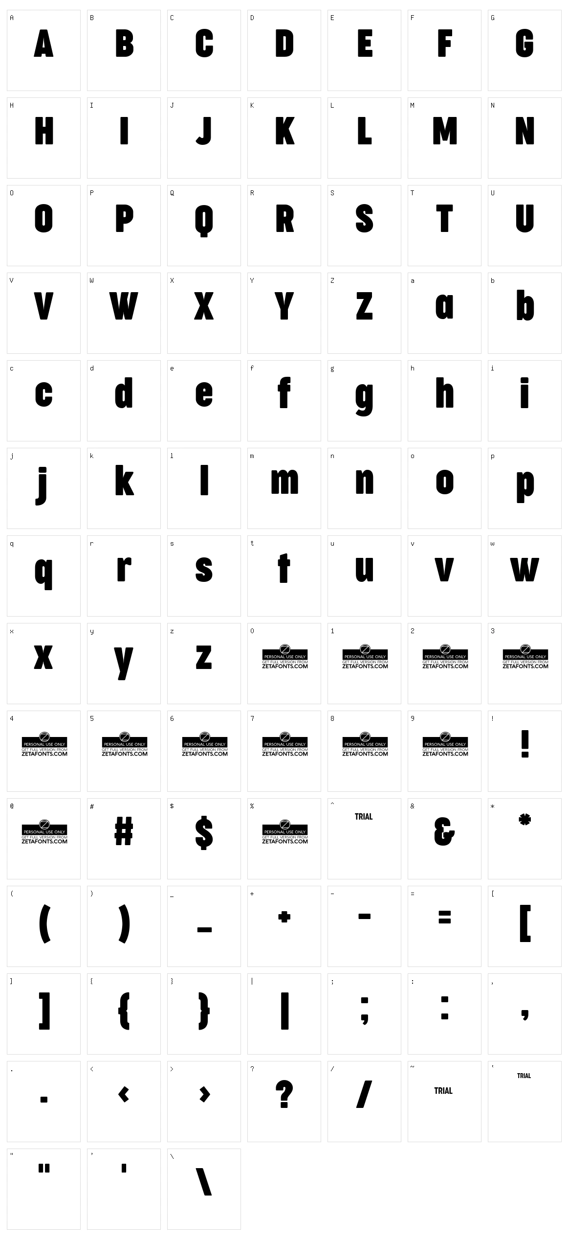 Cocogoose Narrows Character Set