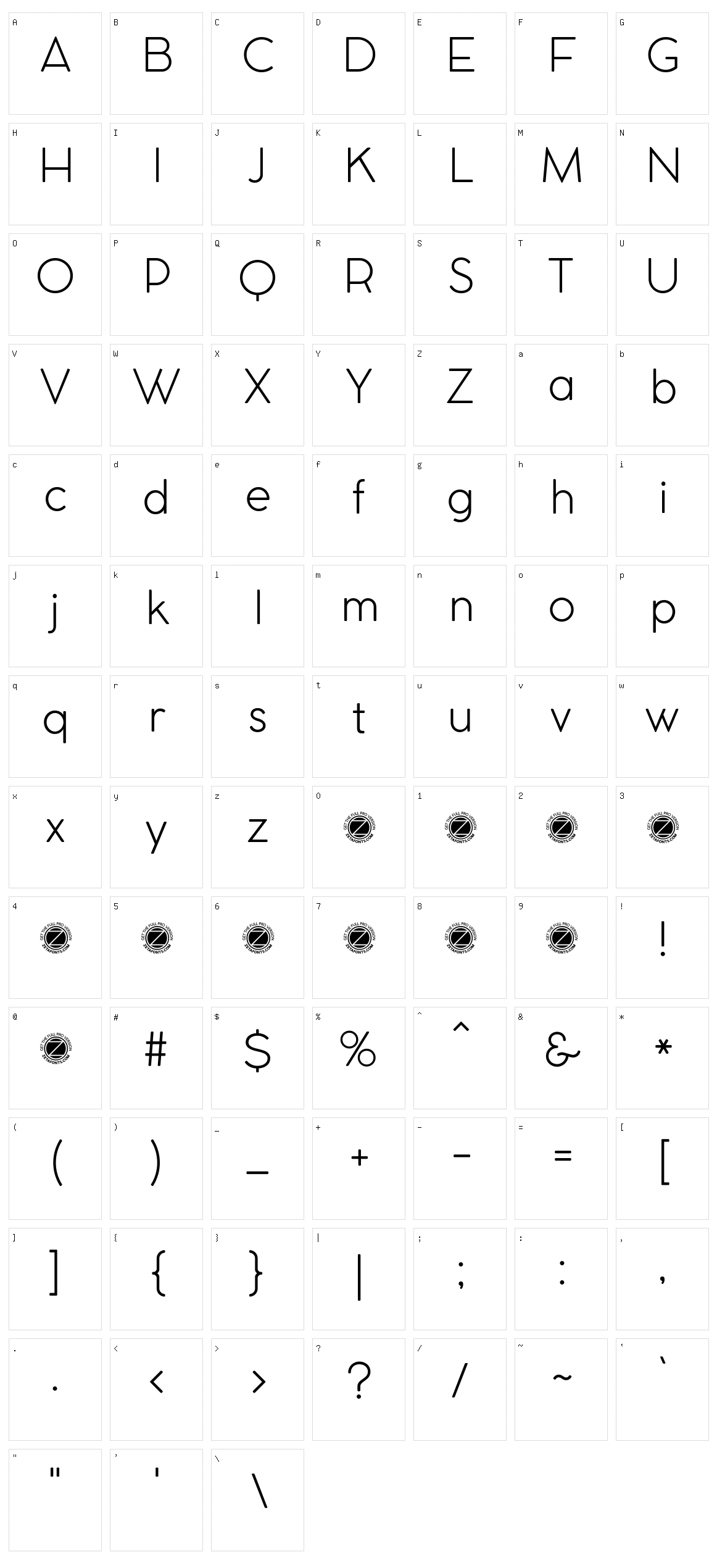 Cocomat Character Set