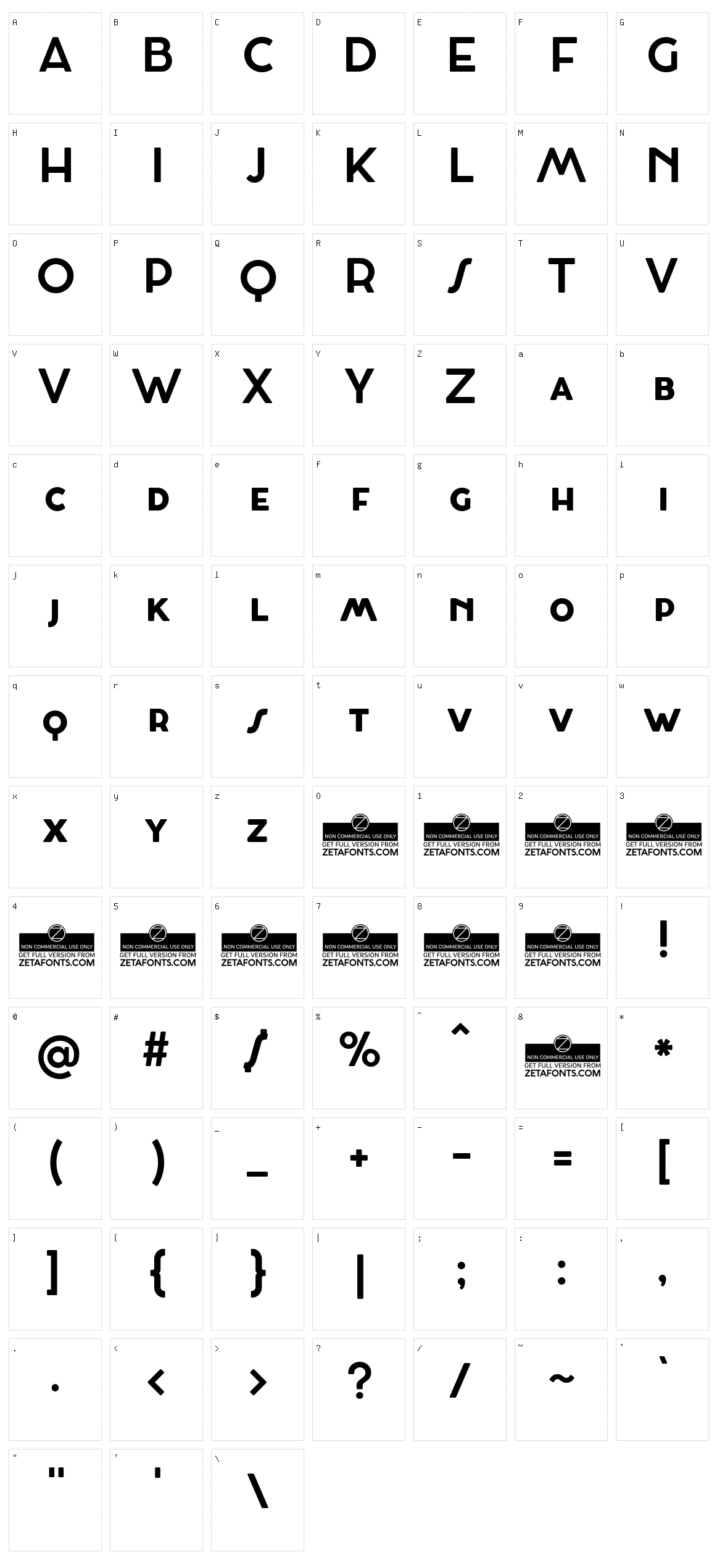 Cocosignum Maiuscoletto Character Set