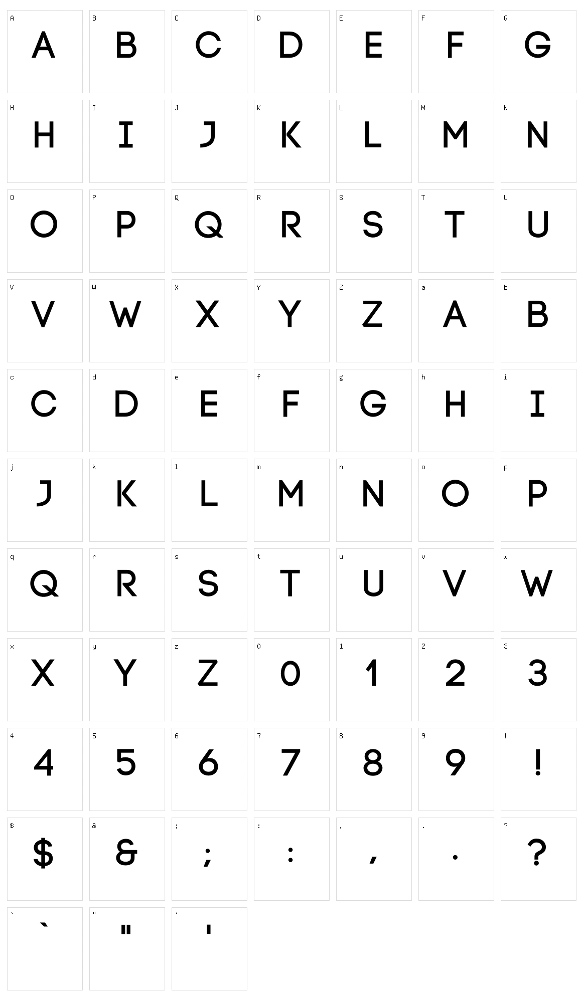 Code Character Set