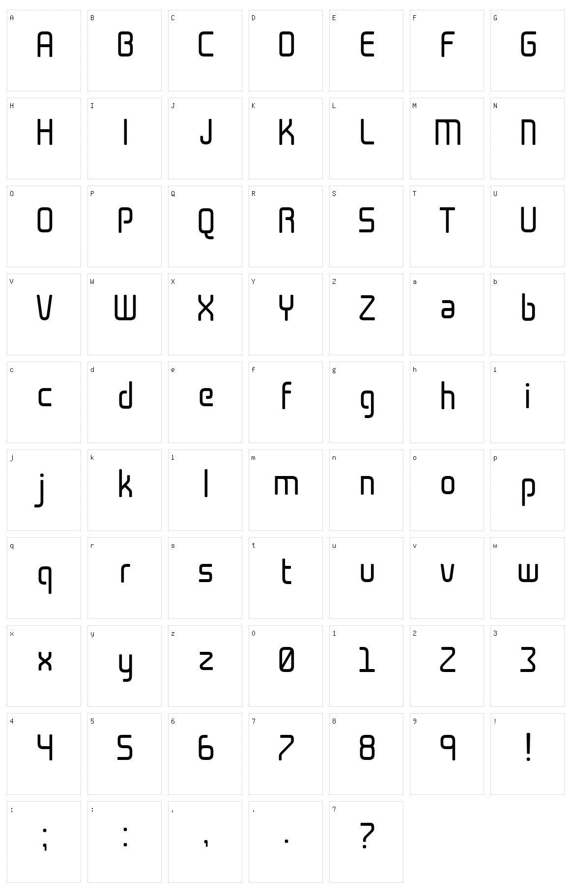 Cogan Curved Character Set