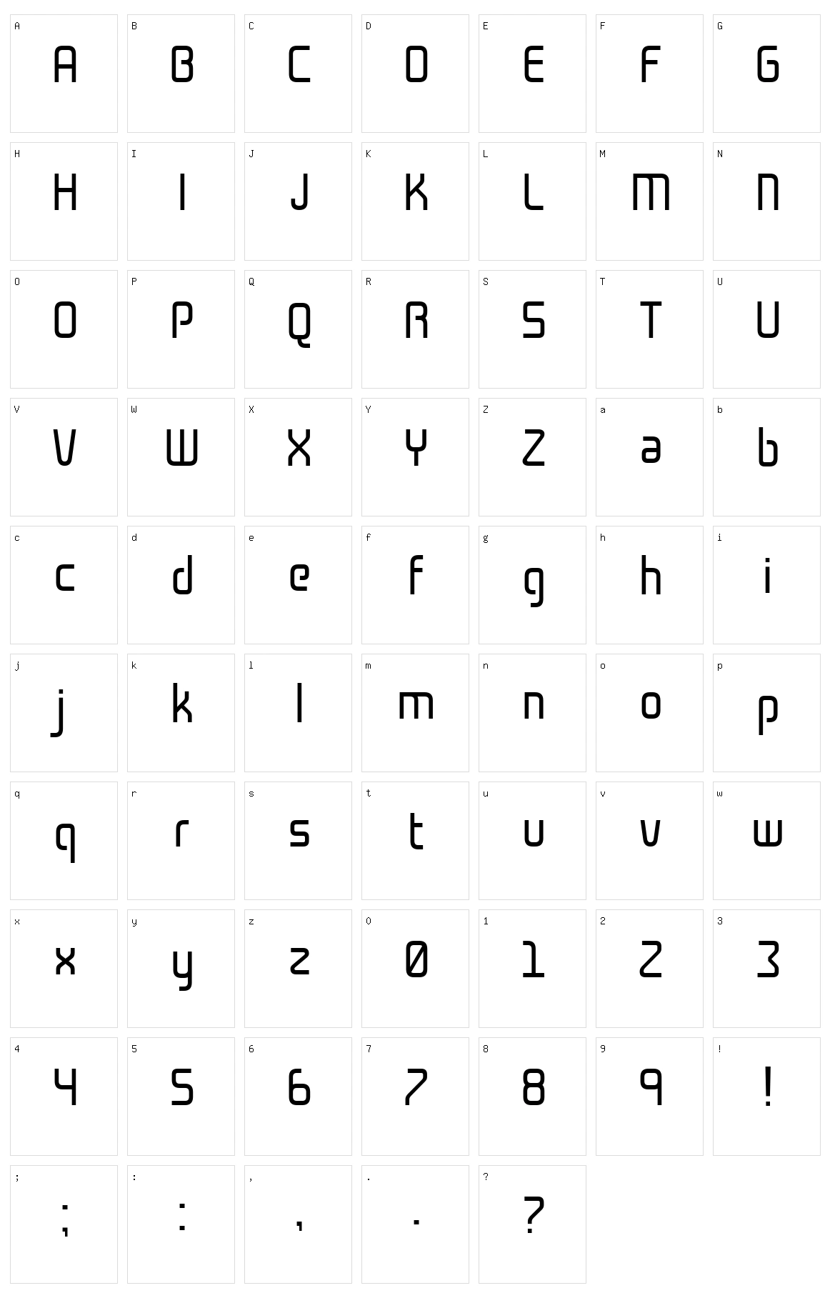 Cogan Straight Character Set