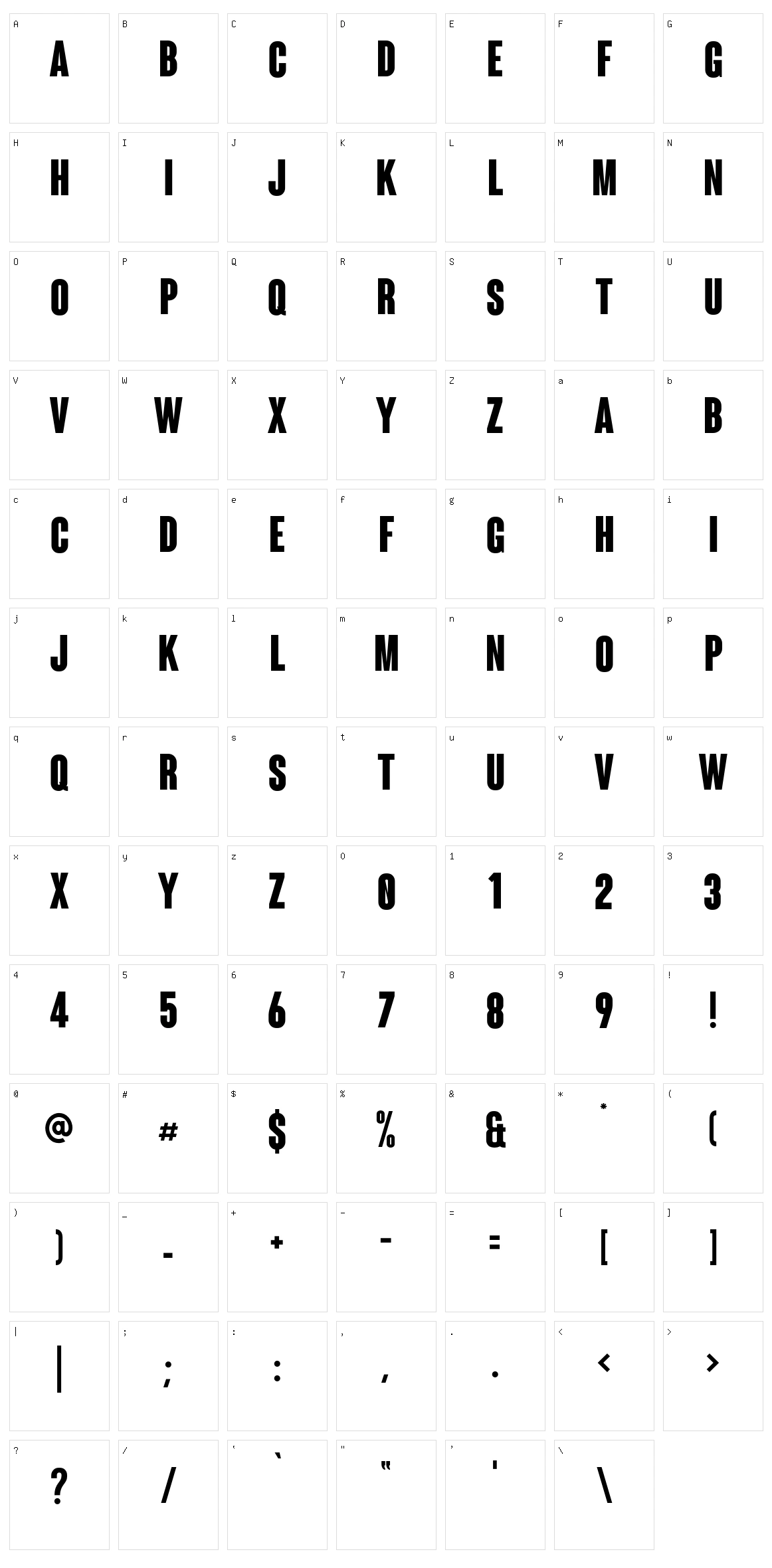 Coluna Character Set