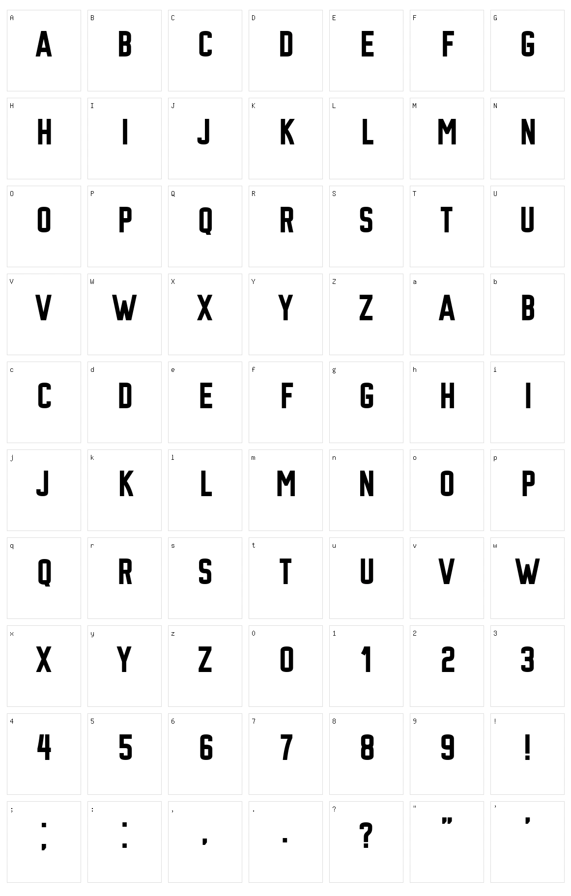 Comma Character Set