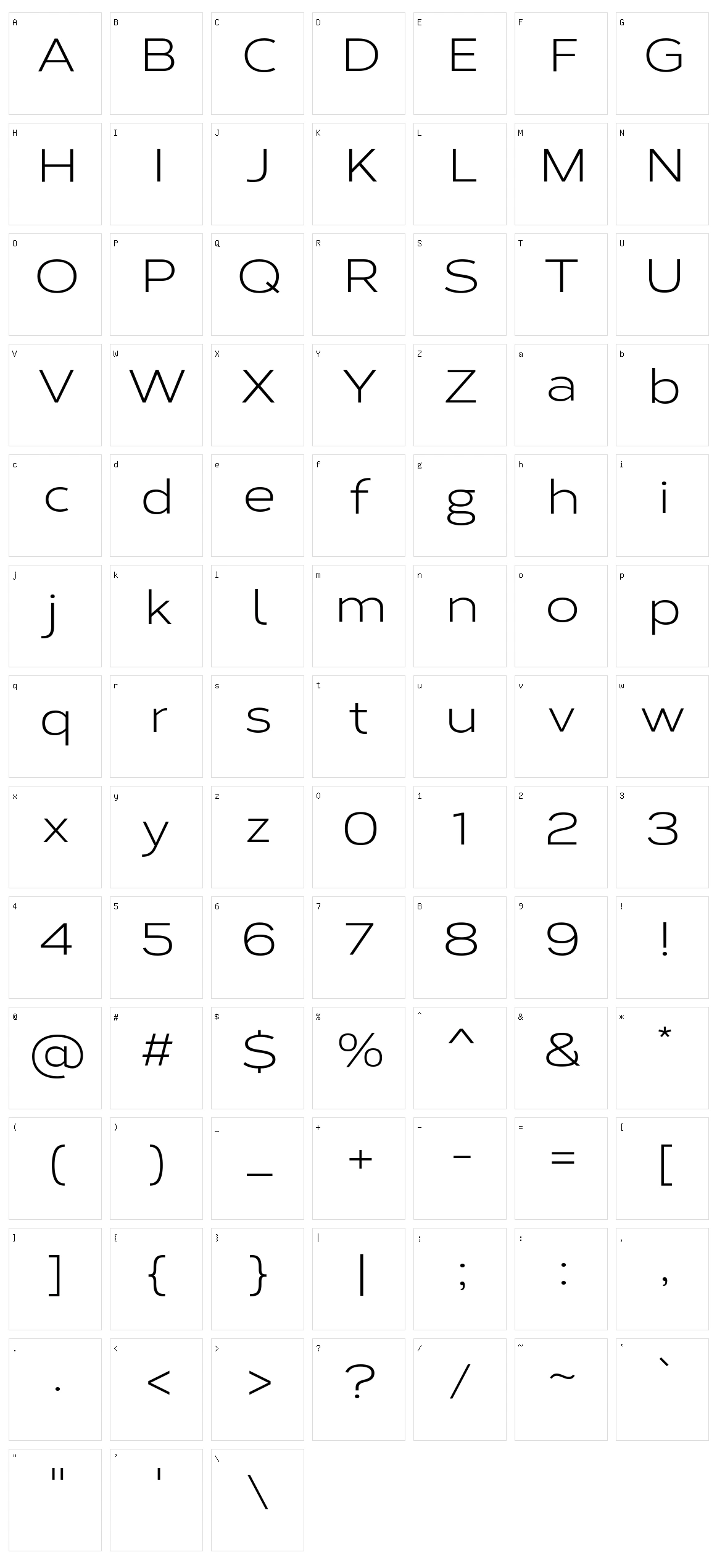 Corbert Wide Character Set