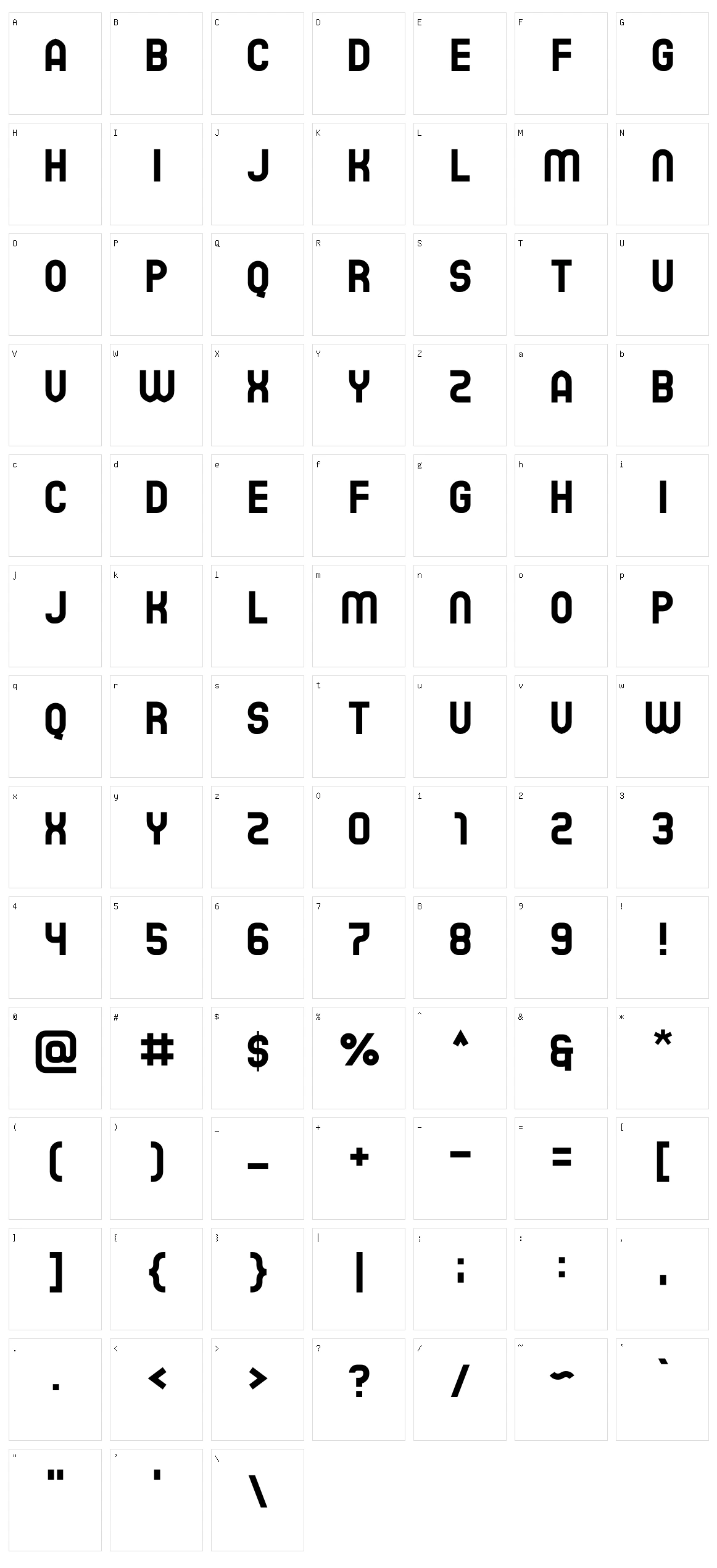 Corma Character Set