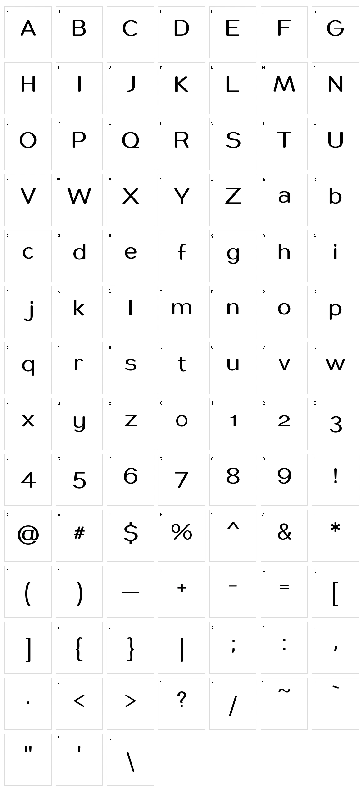 Coughy Machine Character Set