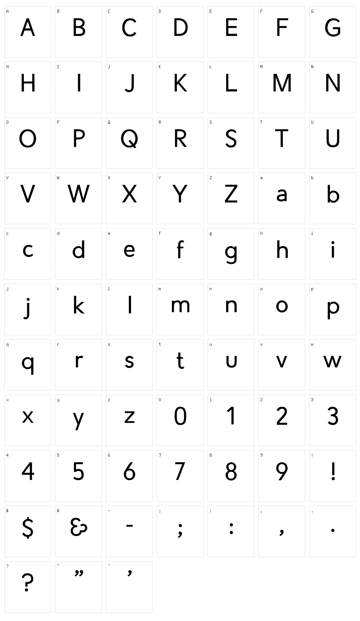 Crescent Character Set