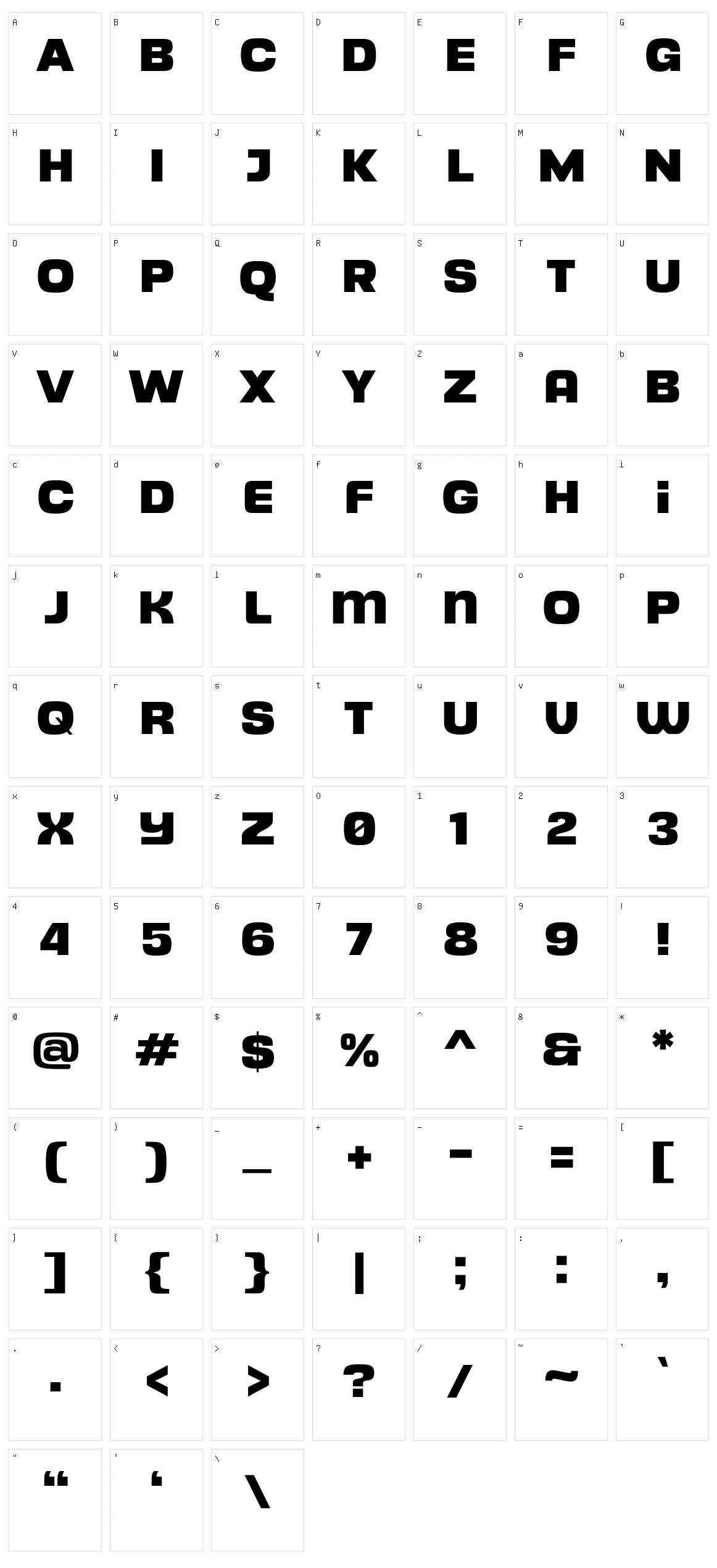 Cyberion Character Set